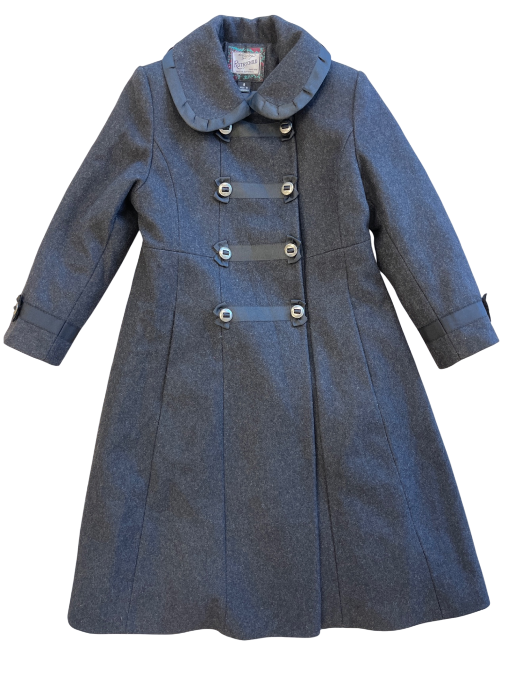 Rothschild Coat - Black Wool | size 8