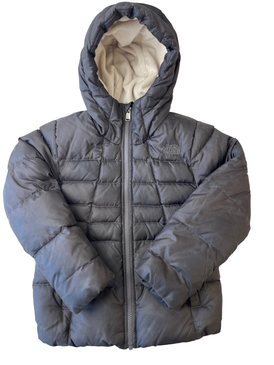 The North Face Puffer Coat - Black Fleece lined | size 7/8