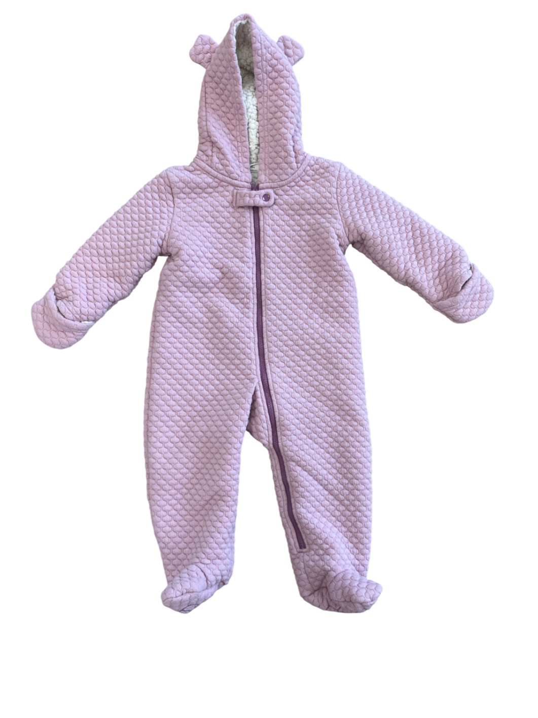 EGG New York Onesie - Pink Sherpa Lined | size 18 Months