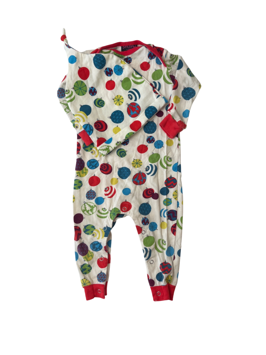 Neiman Marcus Onesie - Multicolor Chirstmas Orinaments | size 12-18 Months