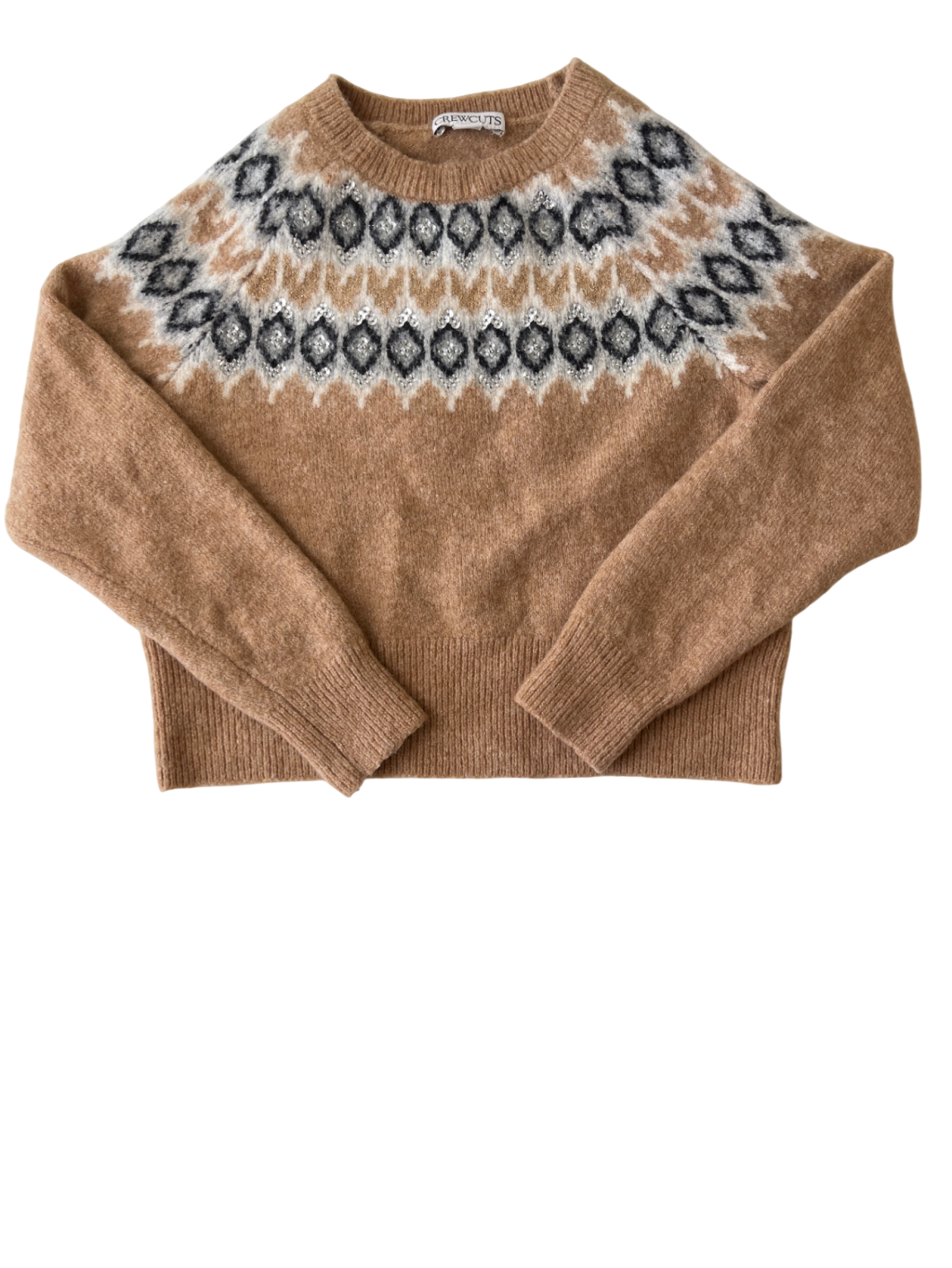 Crewcuts Sweater - Brown - Sparkle Detail | size 6/7