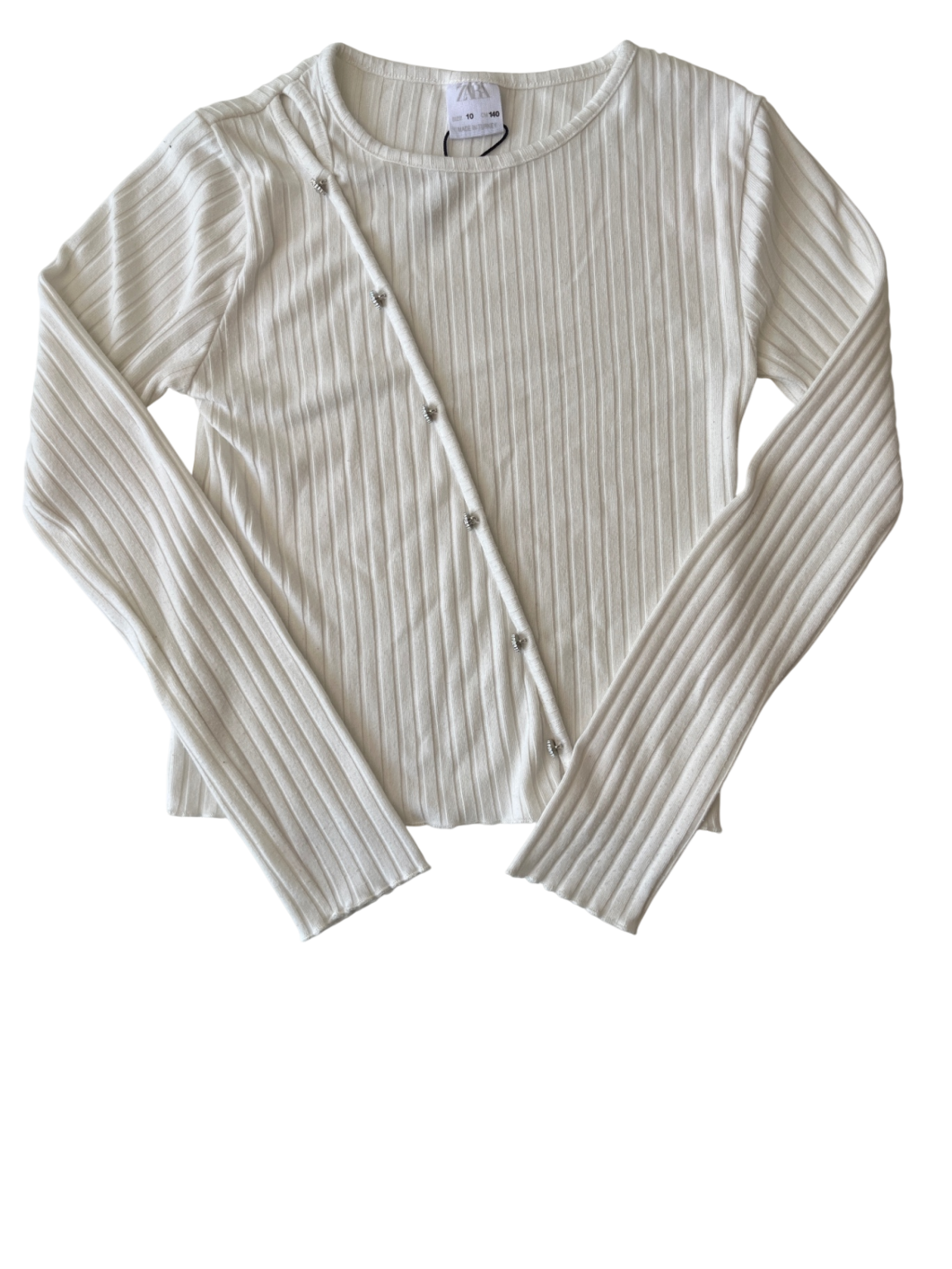 Zara Sweater - White Sparkle Buttons | size 10