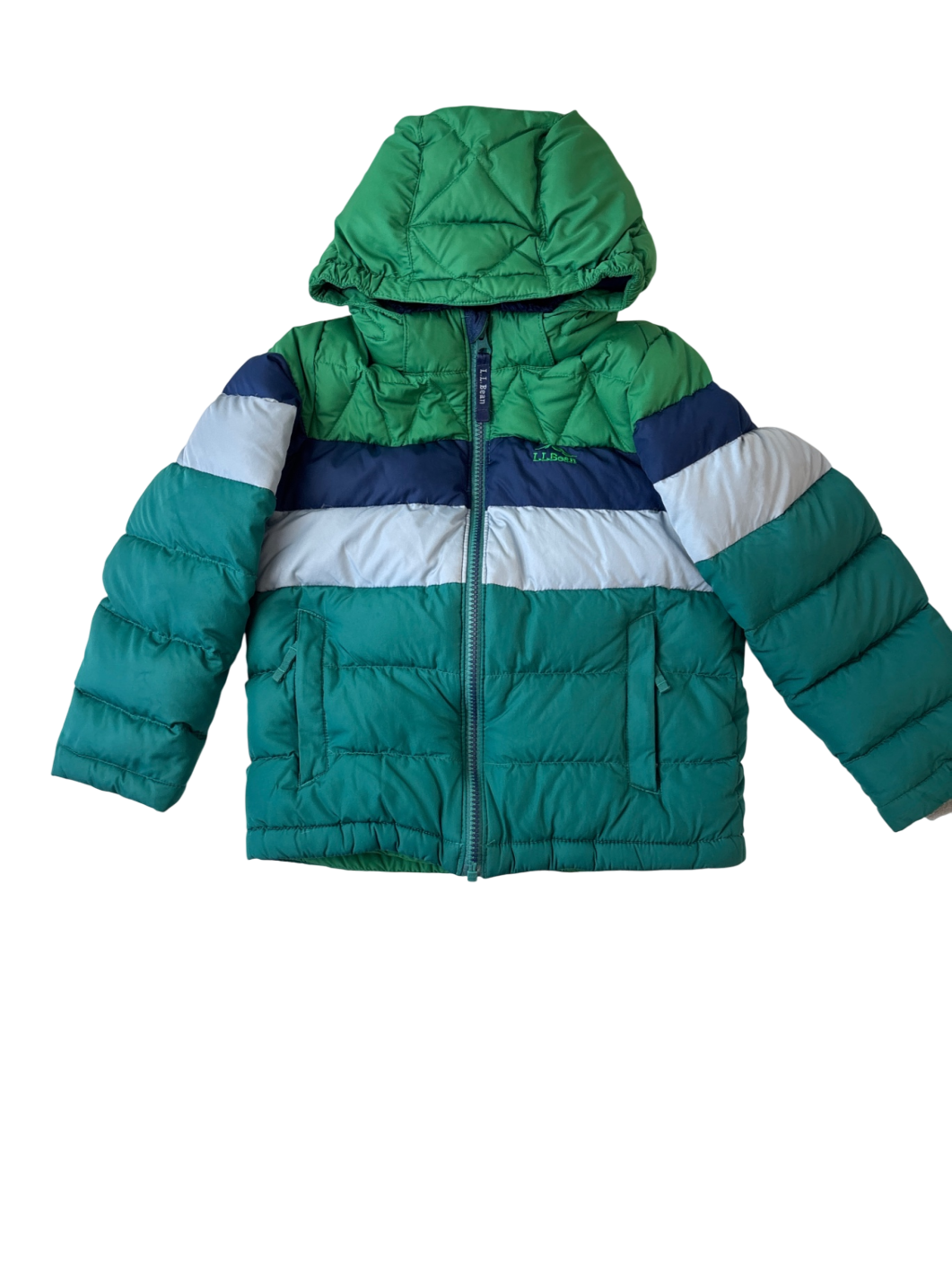 LL Bean Down Jacket - Green - Fleece lined | size 5/6