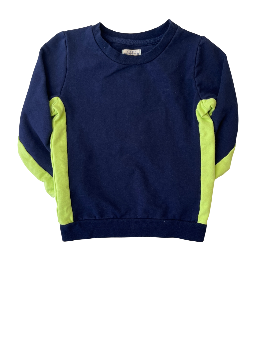 EGG New York Sweatshirt - Navy neon green sides | size 5