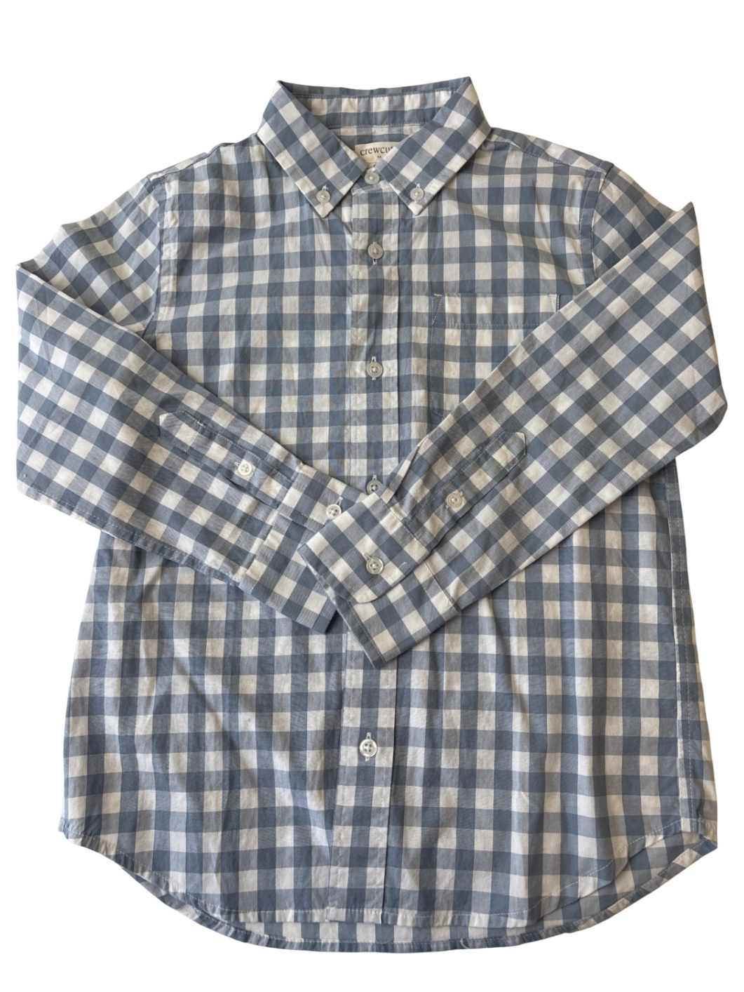 Crewcuts Shirt - Blue Checkered Dress Shirt | size 4T/5T