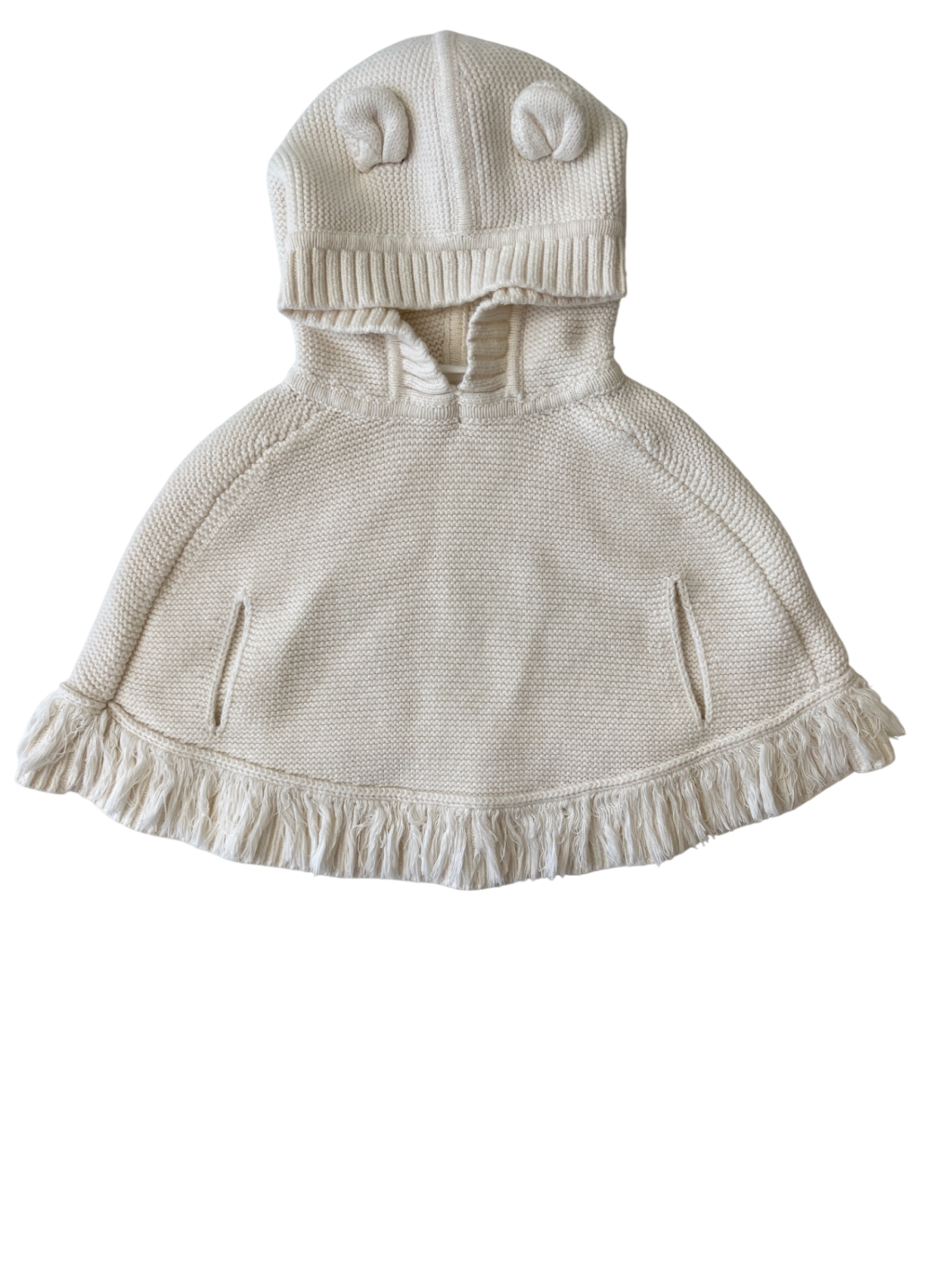Baby Gap jacket - White Poncho | size 12-18 Months