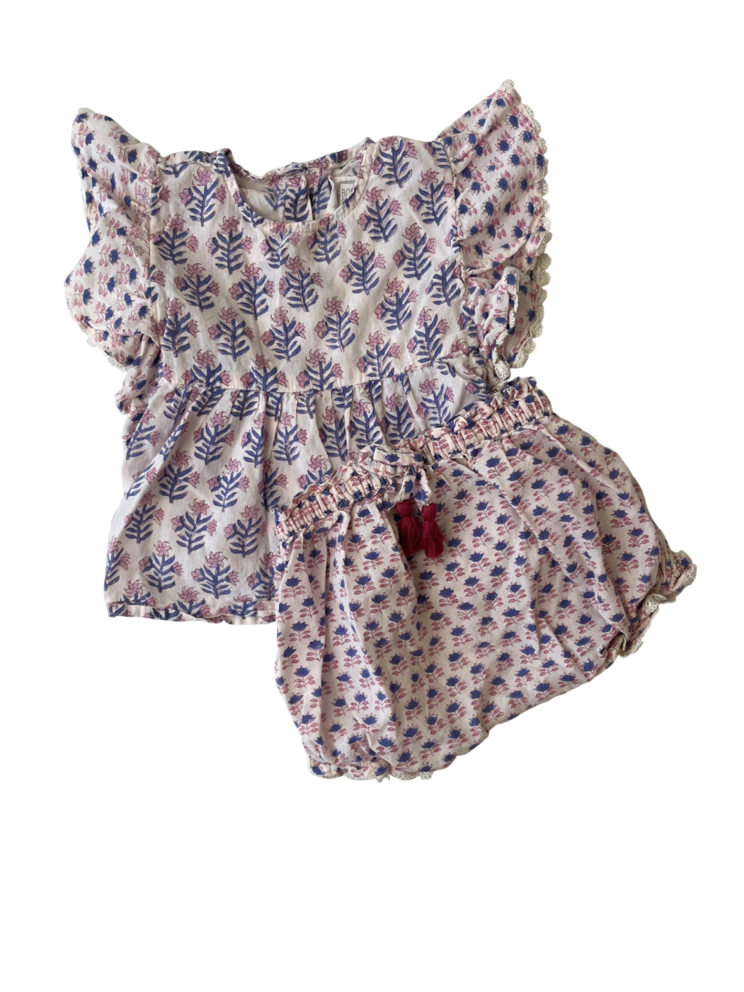 Bonheur Du Jour 2 Piece Ensemble - Purple Floral | size 12 Months