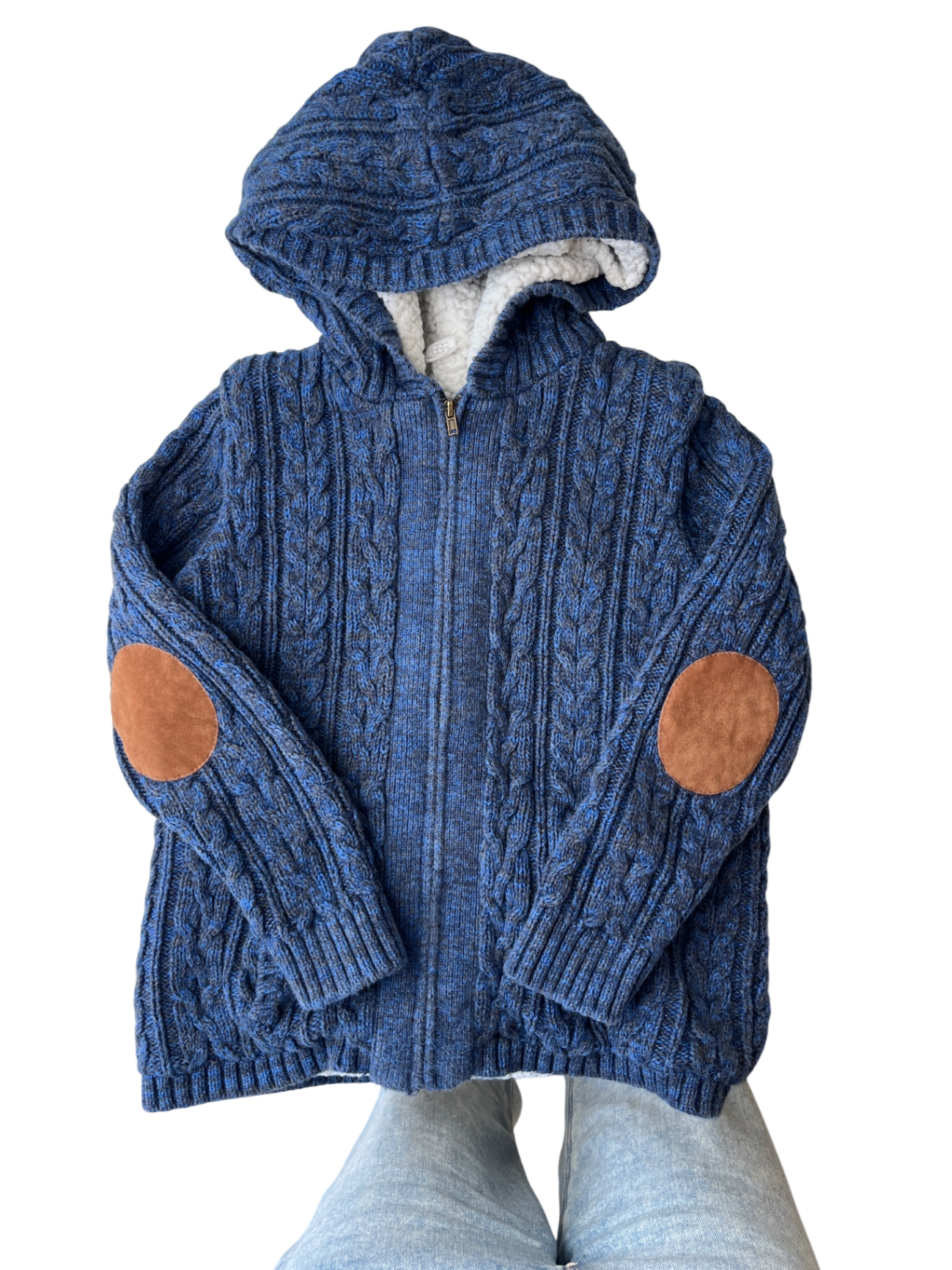 EGG New York Jacket - Blue Sherpa Lined | size 8