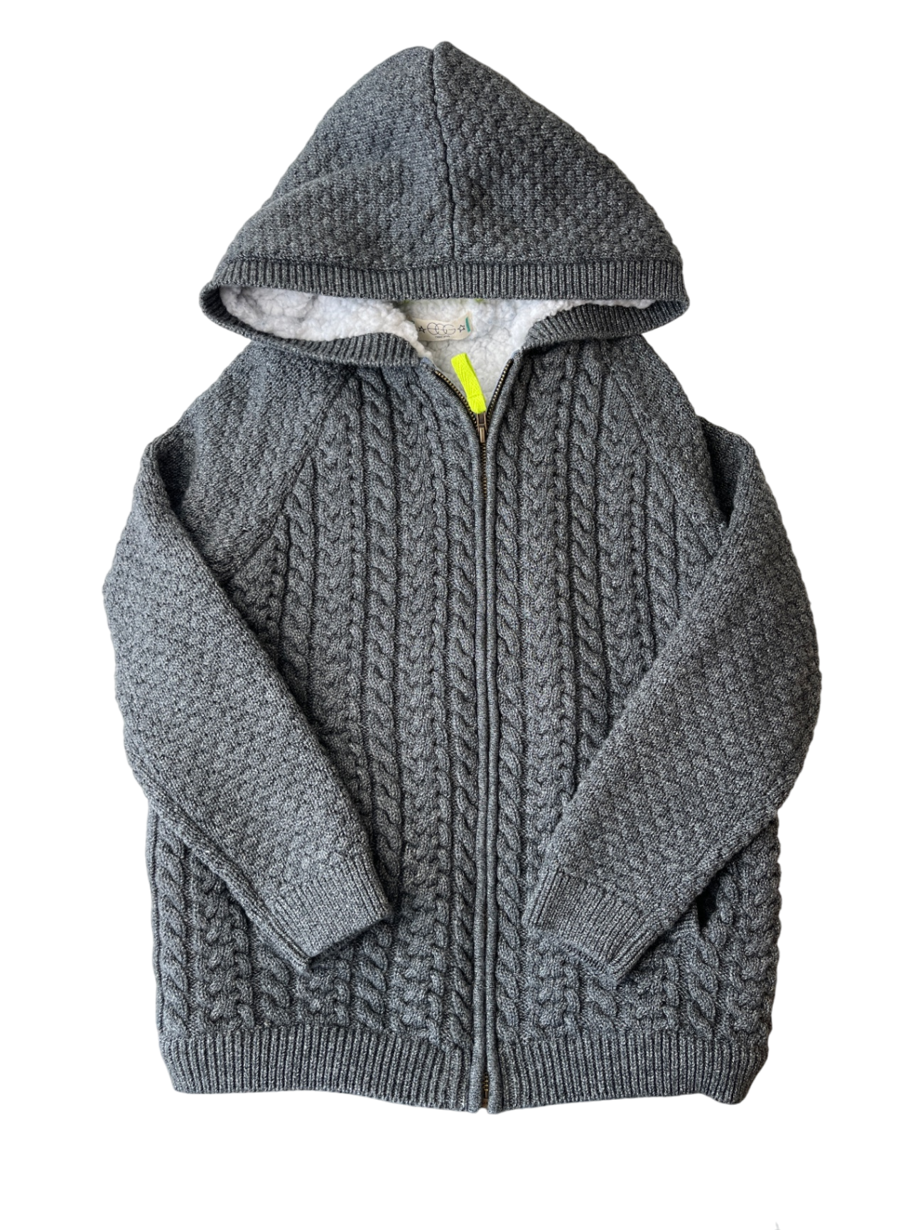 EGG New York Jacket - Grey Sherpa Lined | size 10