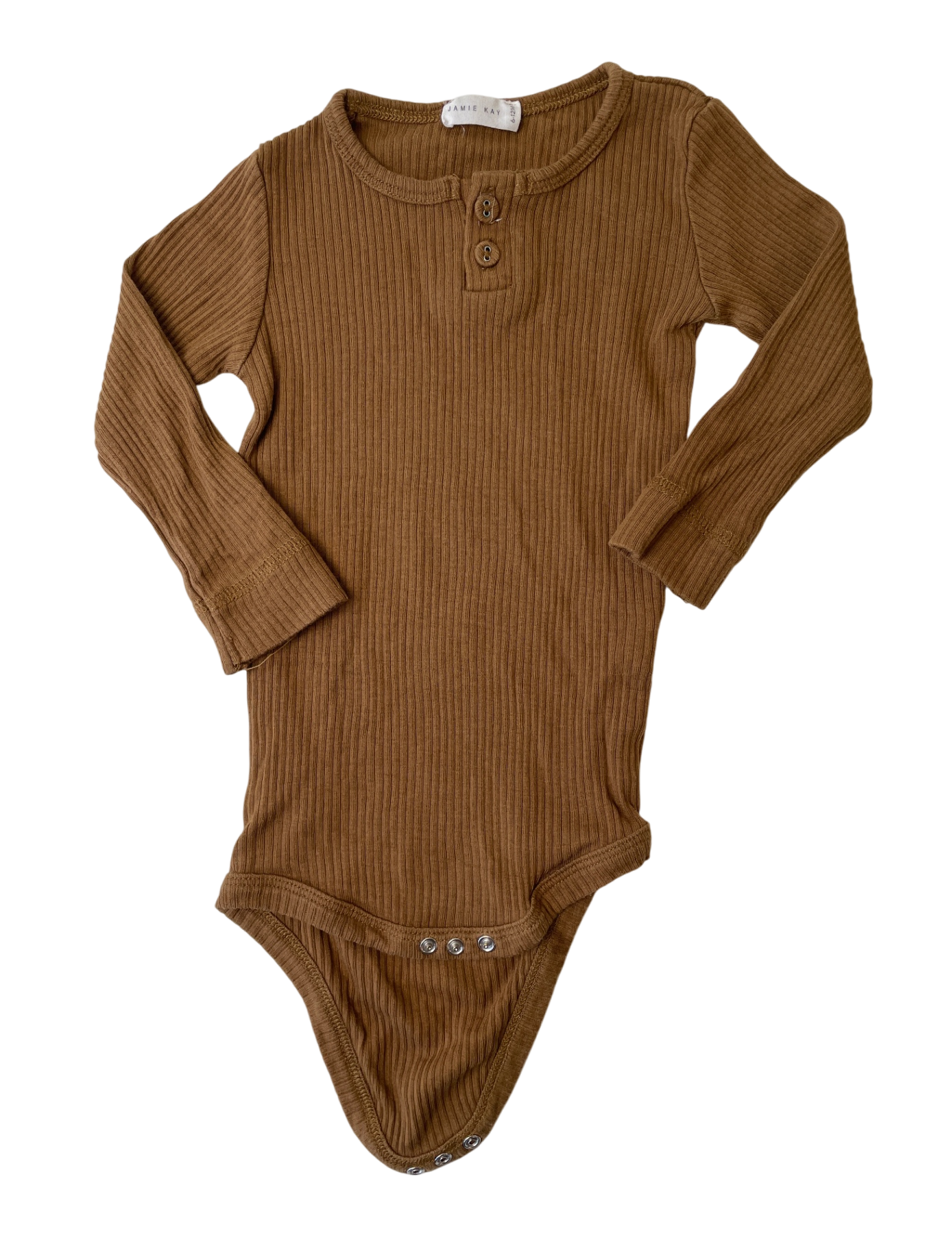 Jamie Kay Bodysuit - Brown Ribbed | size 6 - 12 Months