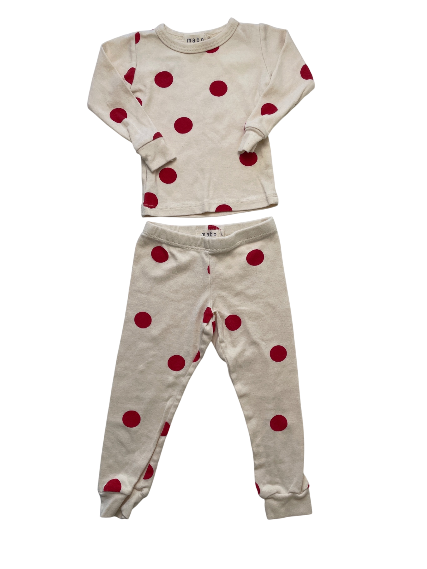 Mabo 2 Piece Ensemble - White Polka Dot | size 6 Months