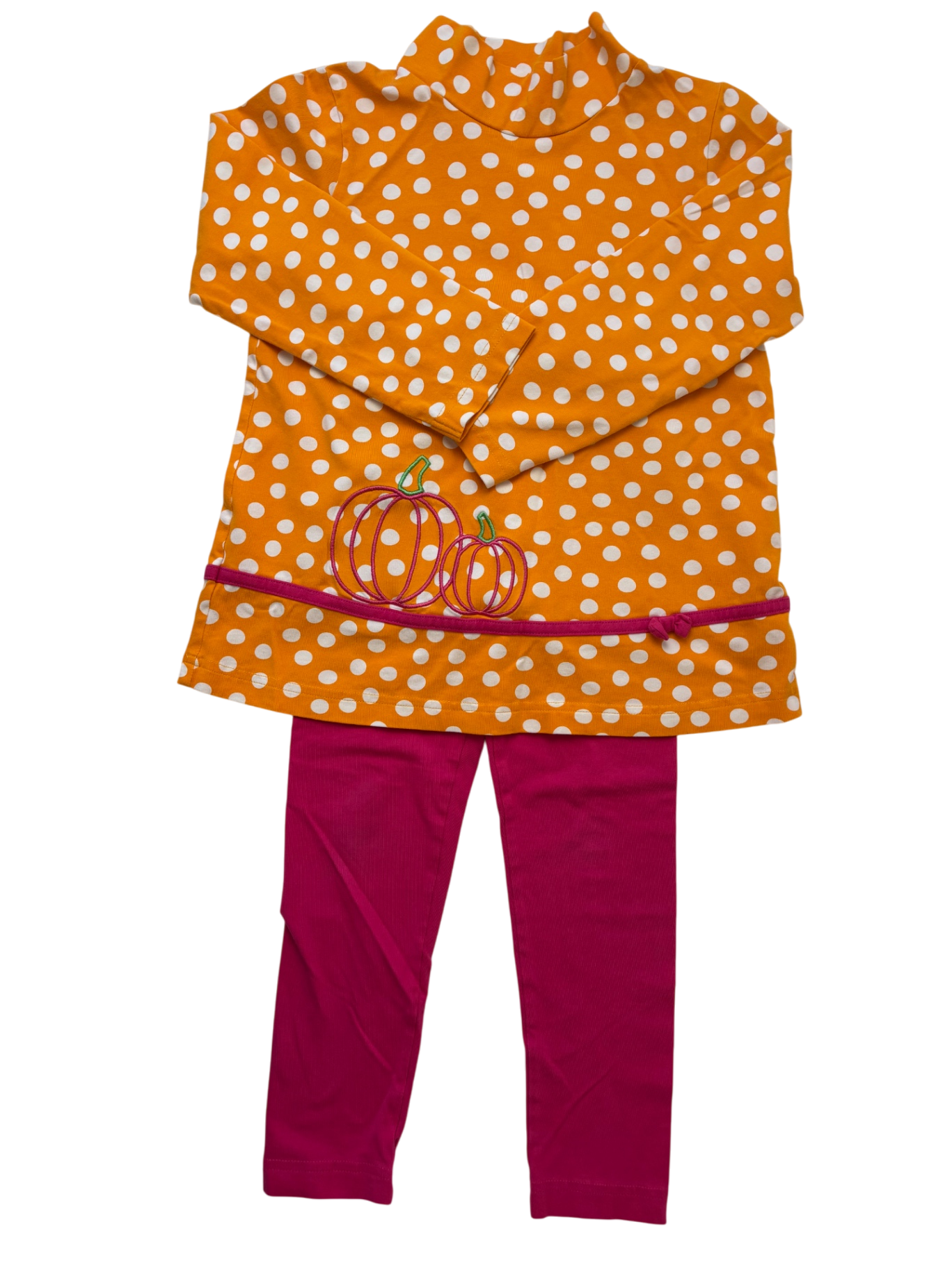 Florence Eiseman 2 Piece Ensemble - Orange Pumpkin Tunic Set | size 6X