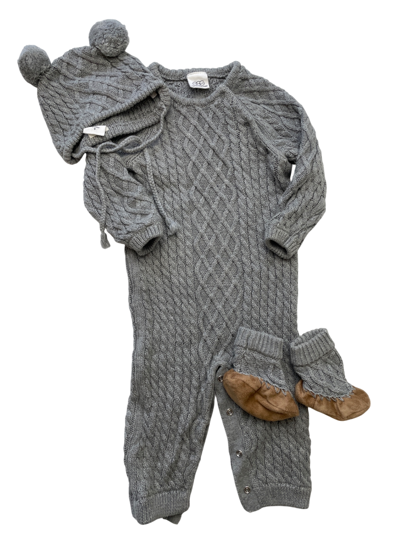 EGG New York Onesie - Gray Knit | size 6 Months