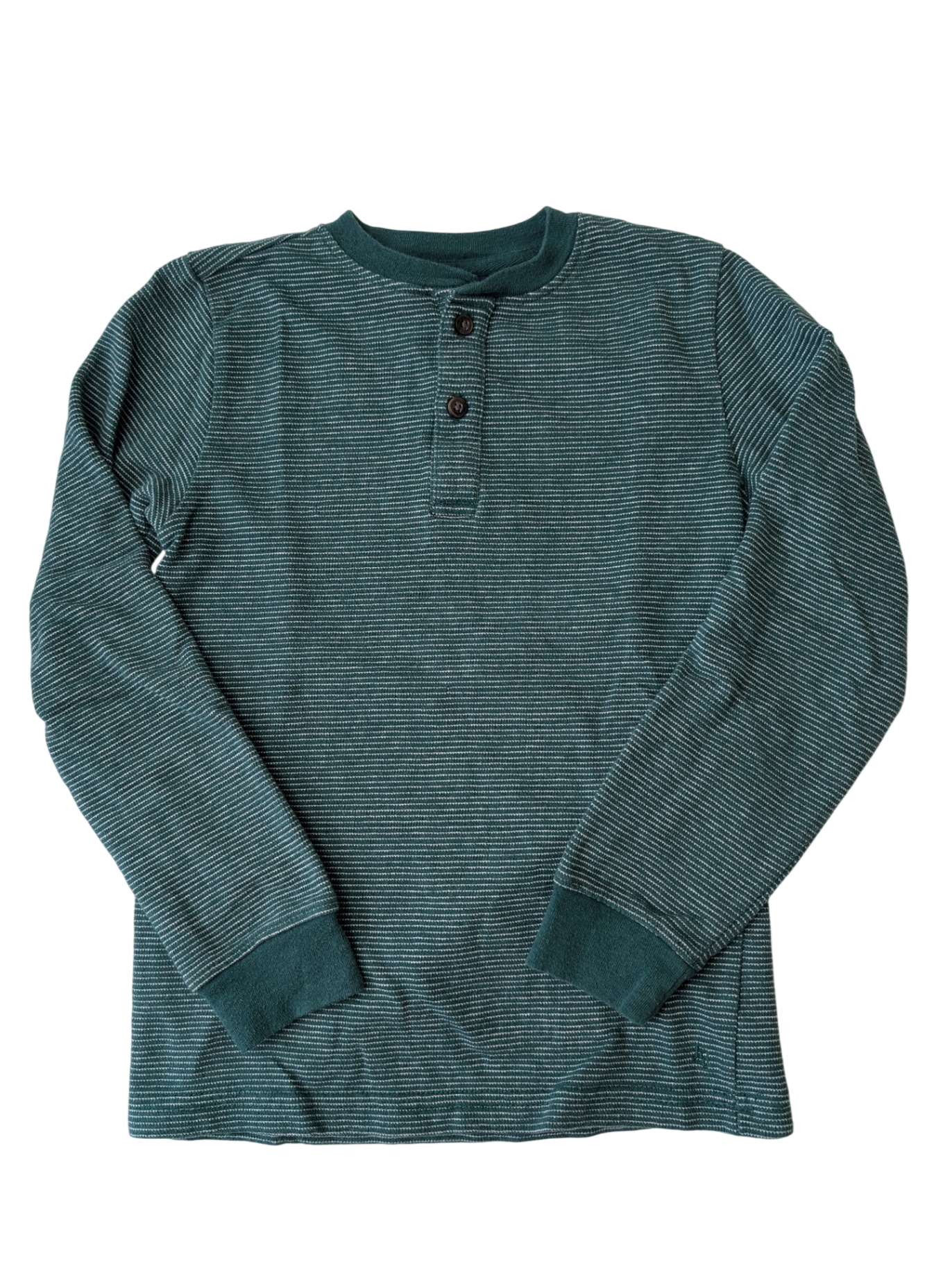 Janie and Jack Sweater - Green Henley | size 7