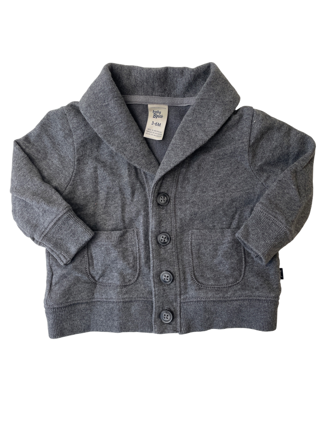 Oshkosh B'Gosh Sweater - Gray Cardigan | size 3 - 6 Months