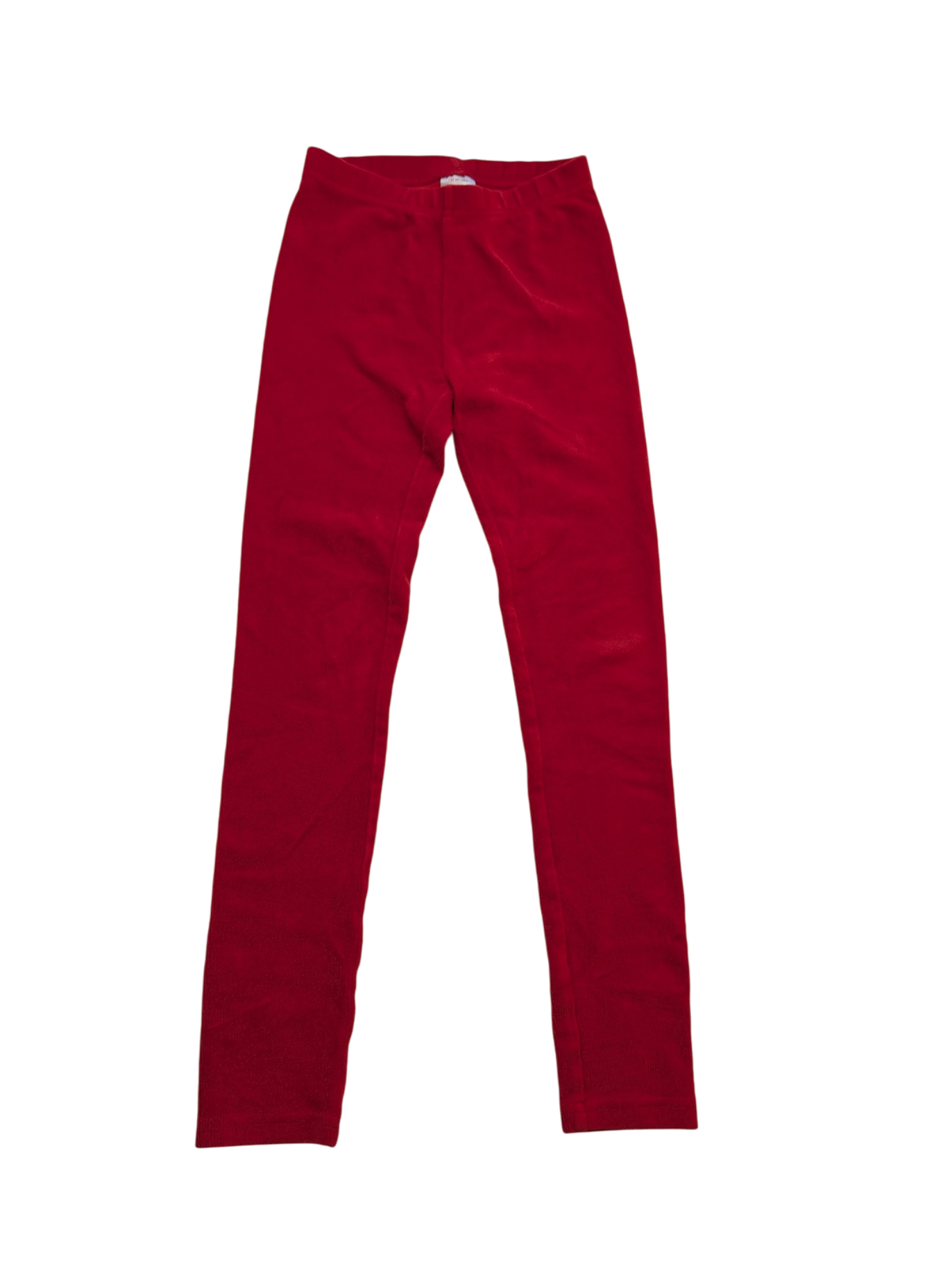 Hanna Andersson Leggings - Red Ribbed velour | size 8