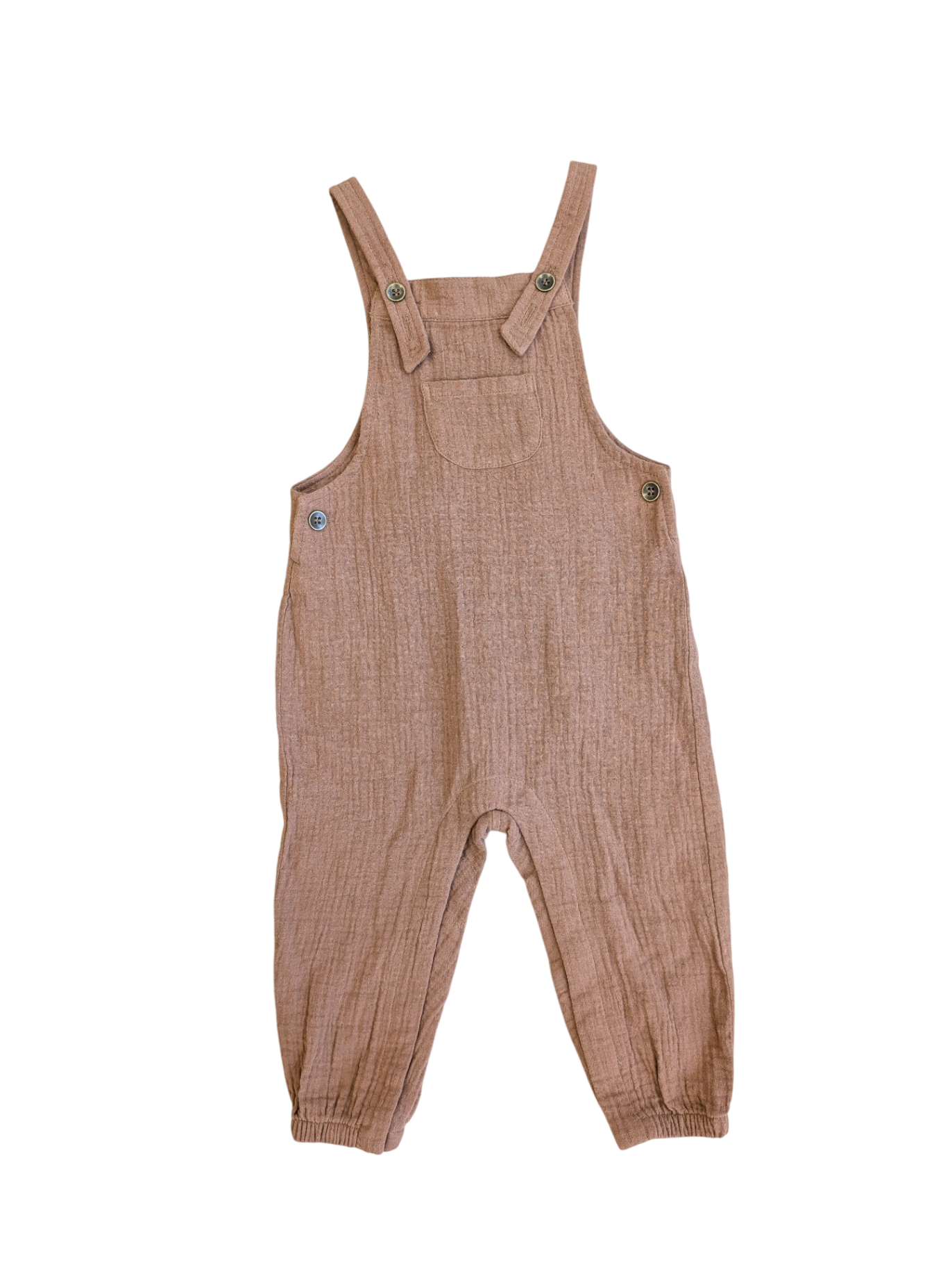 Rylee + Cru Overalls - Brown Linen | size 18 - 24 Months