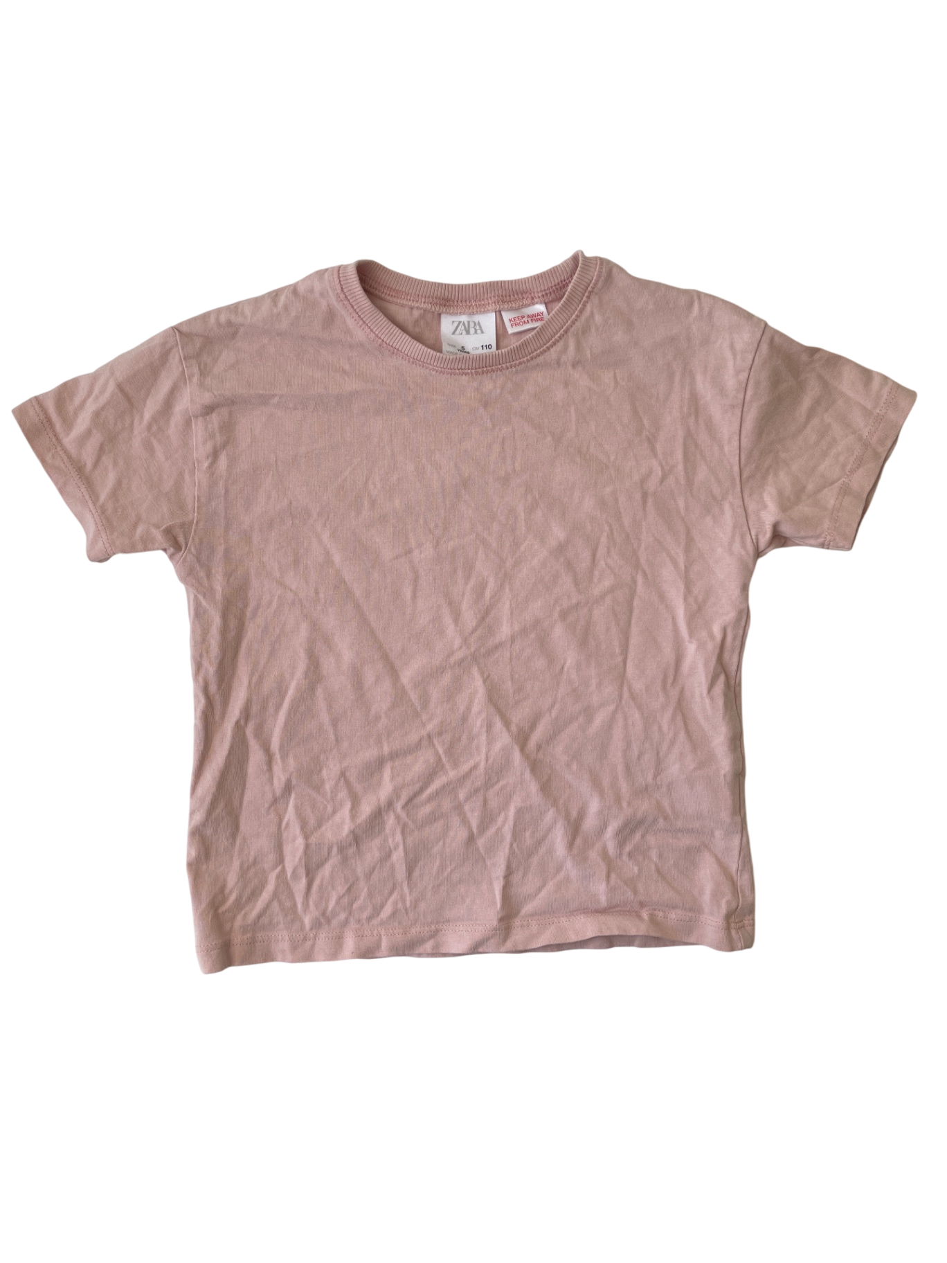 Zara T-Shirt - Pink Crewneck | size 5T