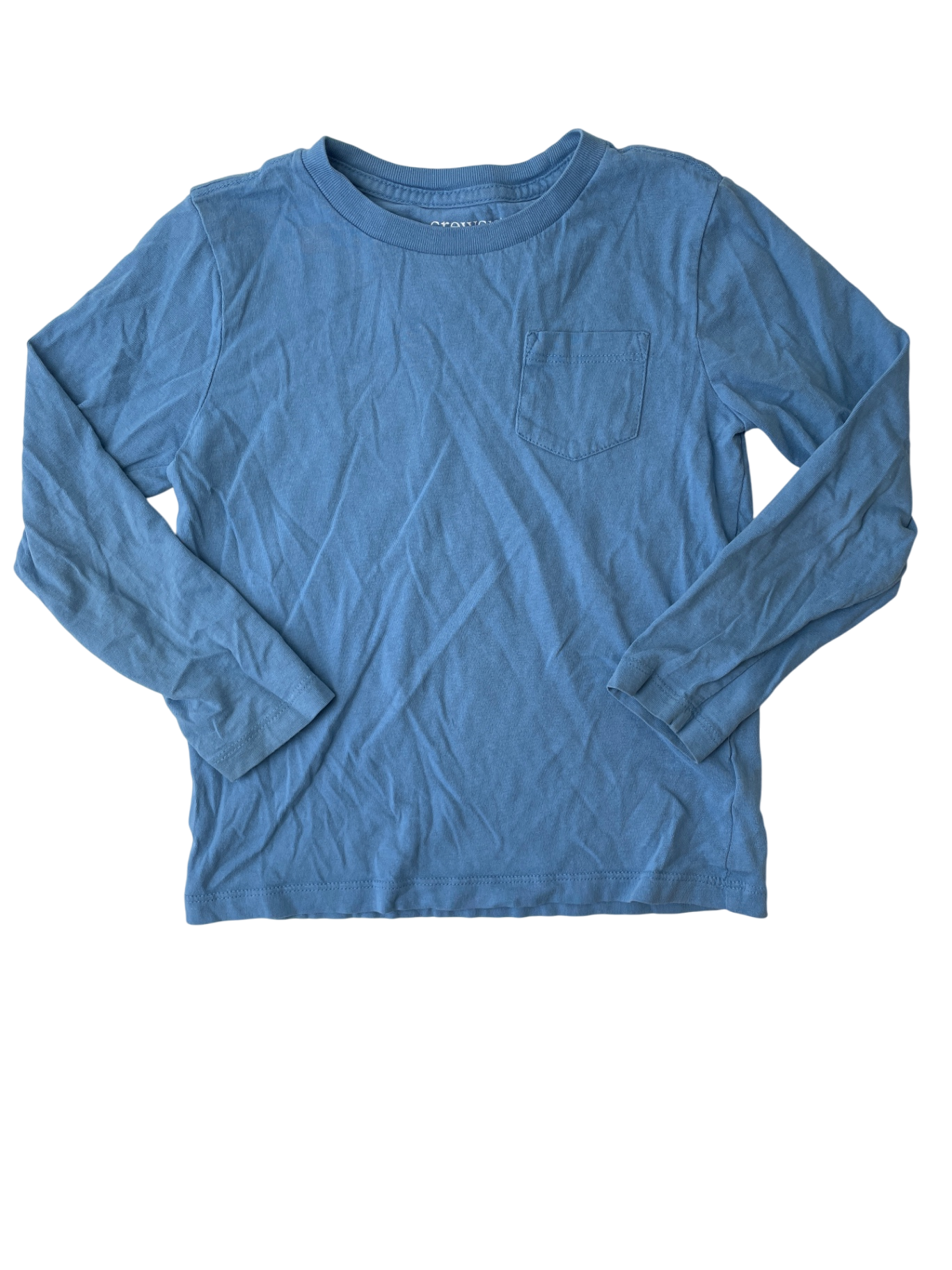 Crewcuts Long Sleeve T-Shirt - Blue Pocket | size 4T/5T