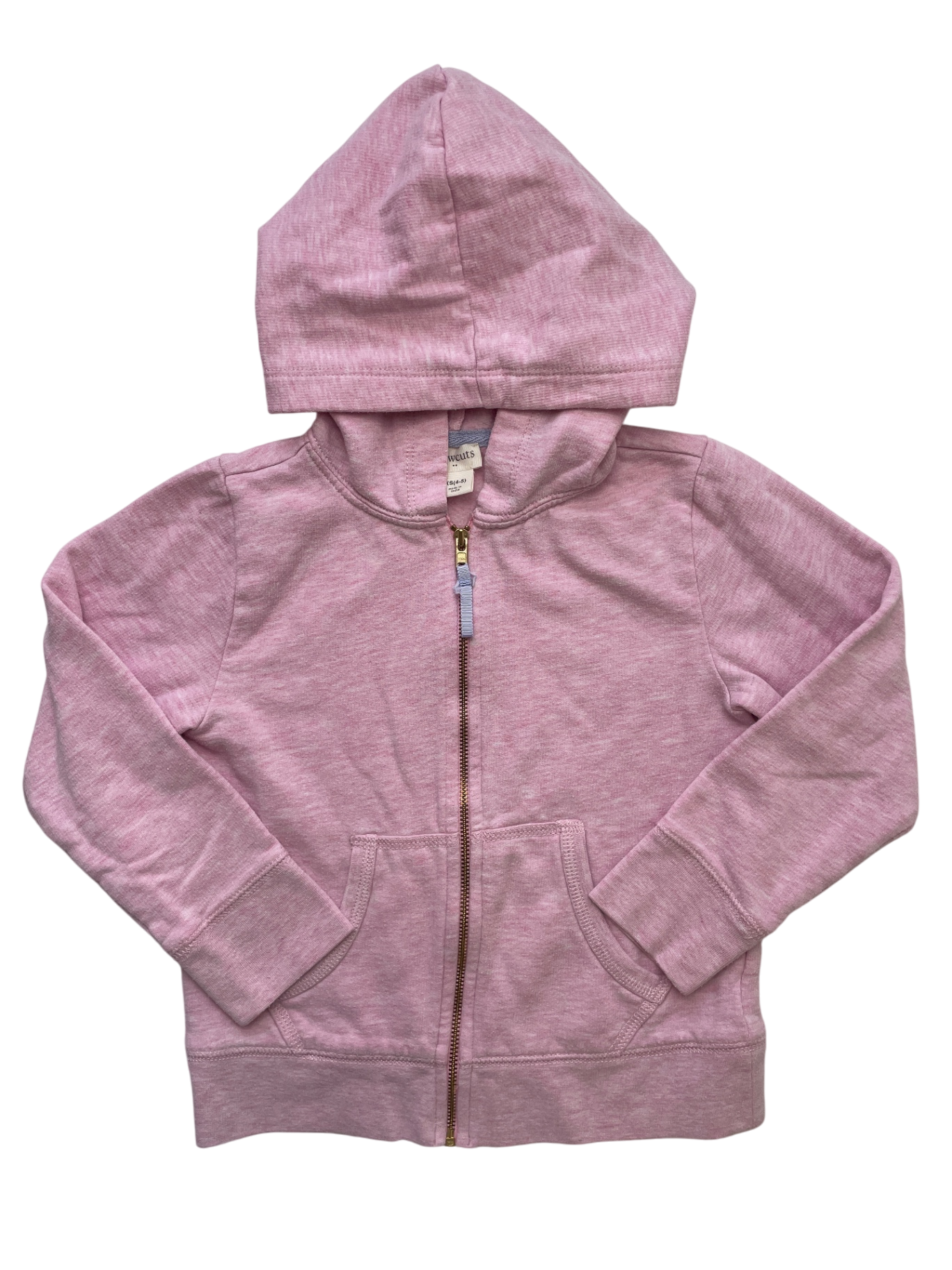 Crewcuts Sweatshirt - Pink Zip Up Hoodie | size 4T/5T