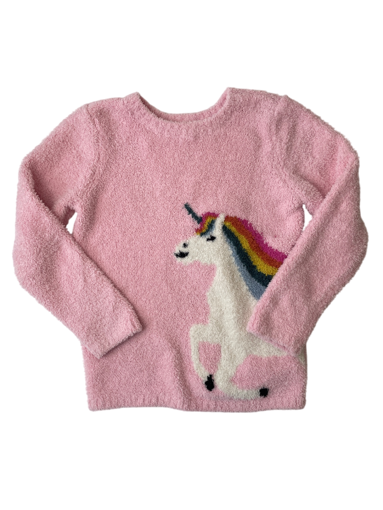 Hanna Andersson Sweater - Pink Fuzzy Unicorn | size 5T