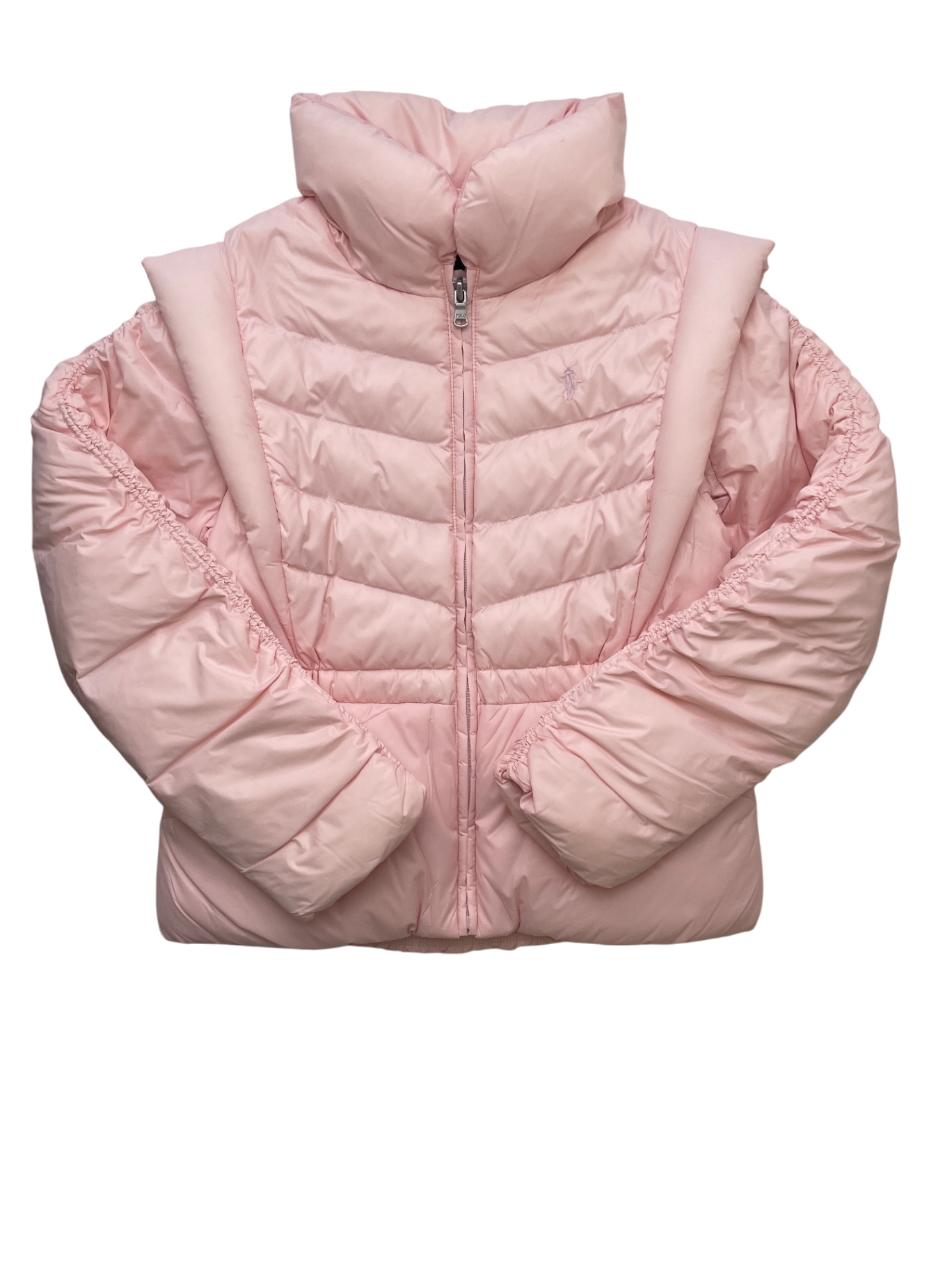 Polo Ralph Lauren Coat - Pink Puffer w/ Detachable Sleeves | size 7