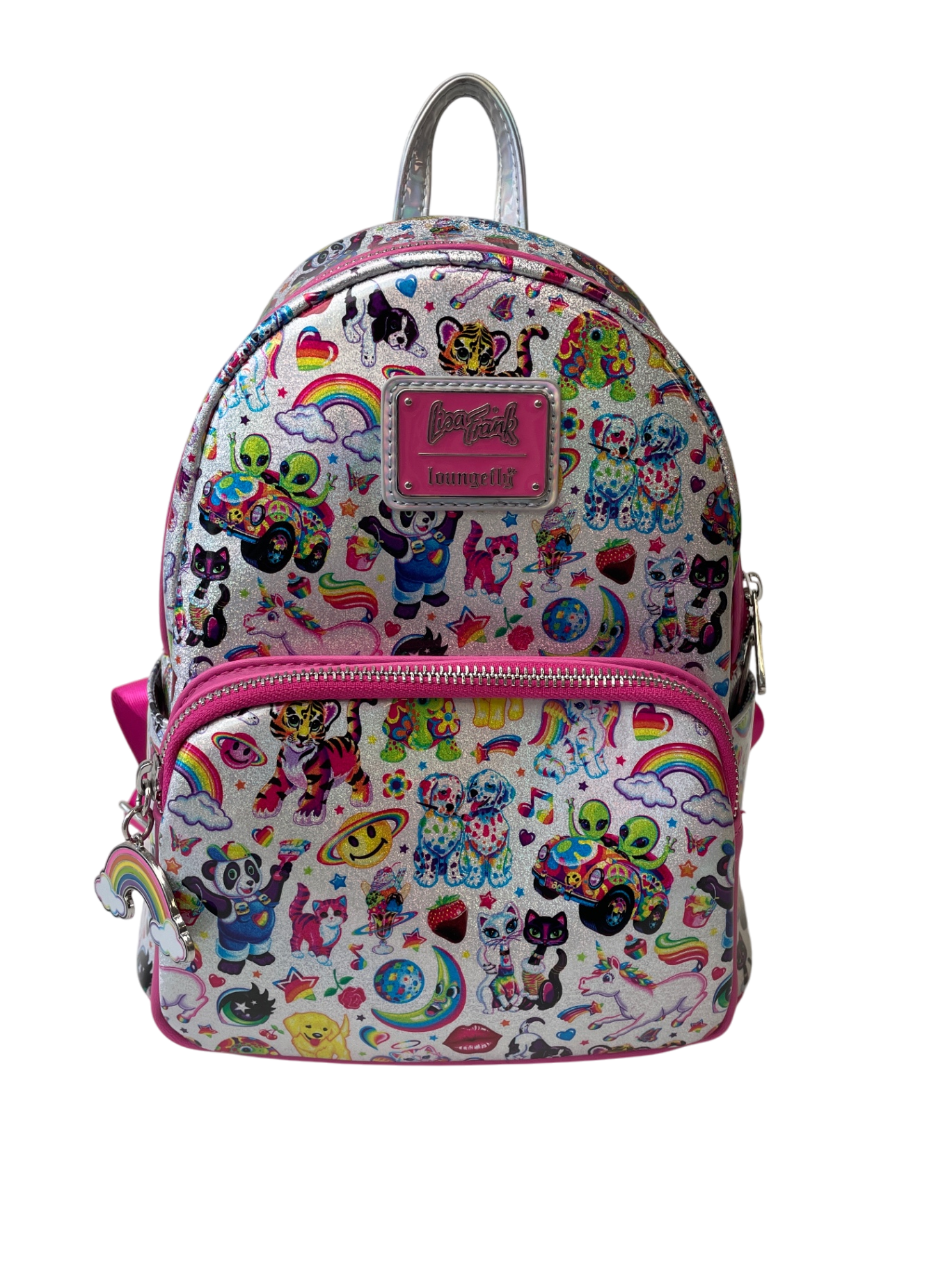 Loungefly Bag - Silver Lisa Frank Backpack | size One Size