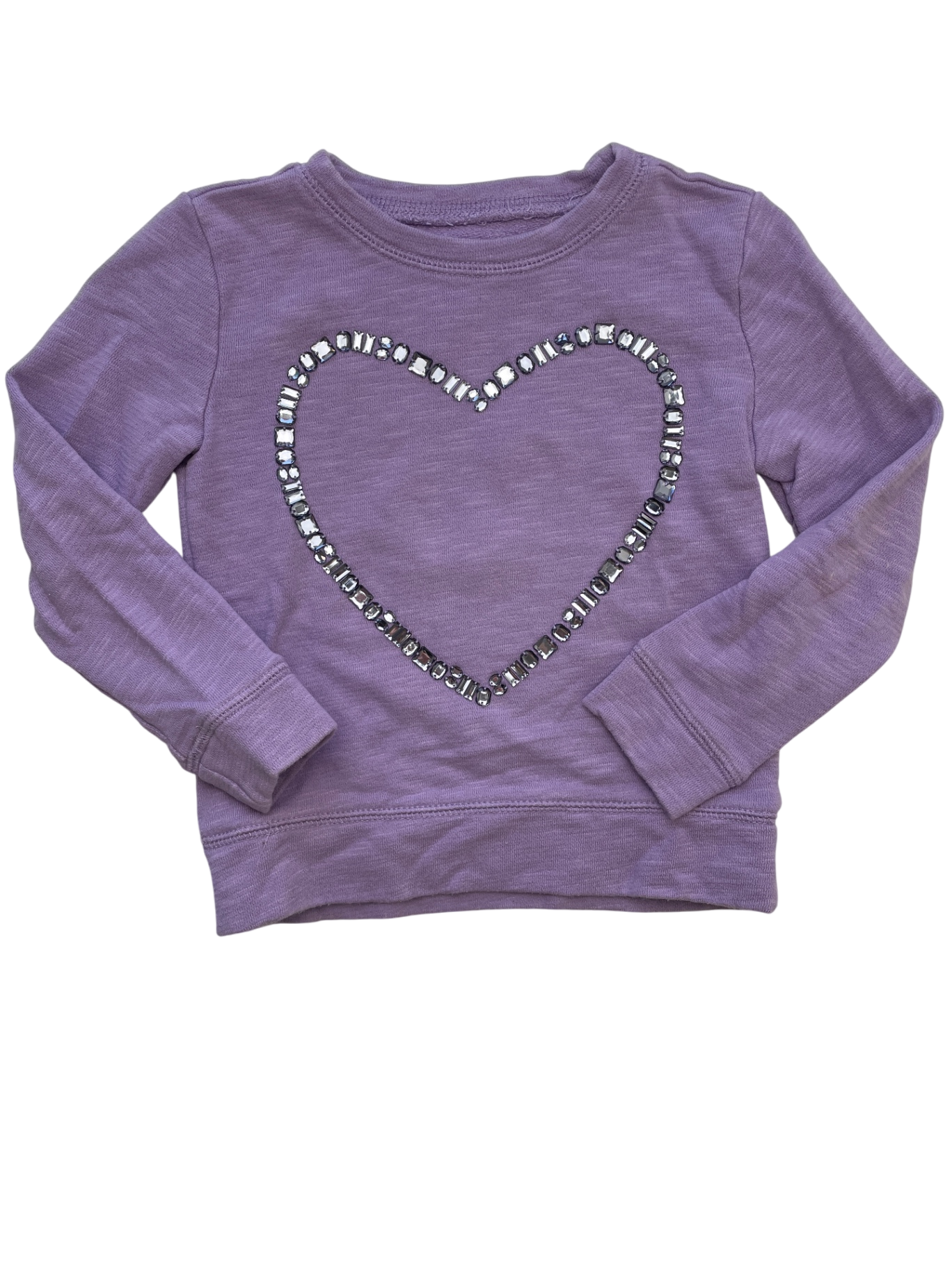Crewcuts Shirt - Purple Rhinestone Heart | size 4T/5T