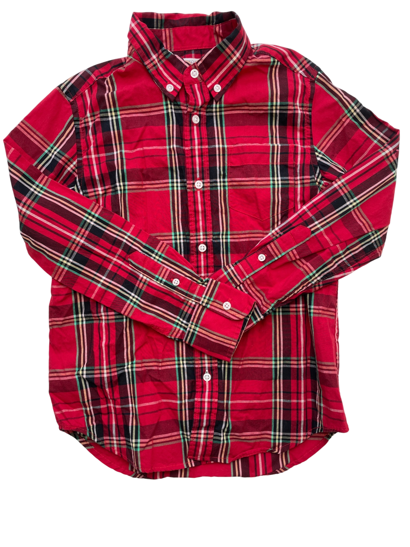 Crewcuts Shirt - Red Plaid Button Down | size 8