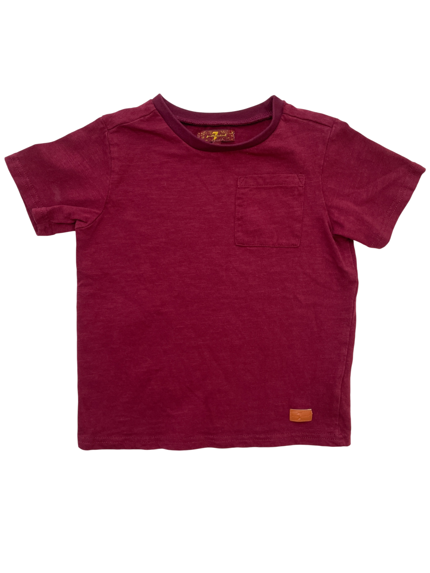 7 for All Mankind T-Shirt - Red Front Pocket | size 4T