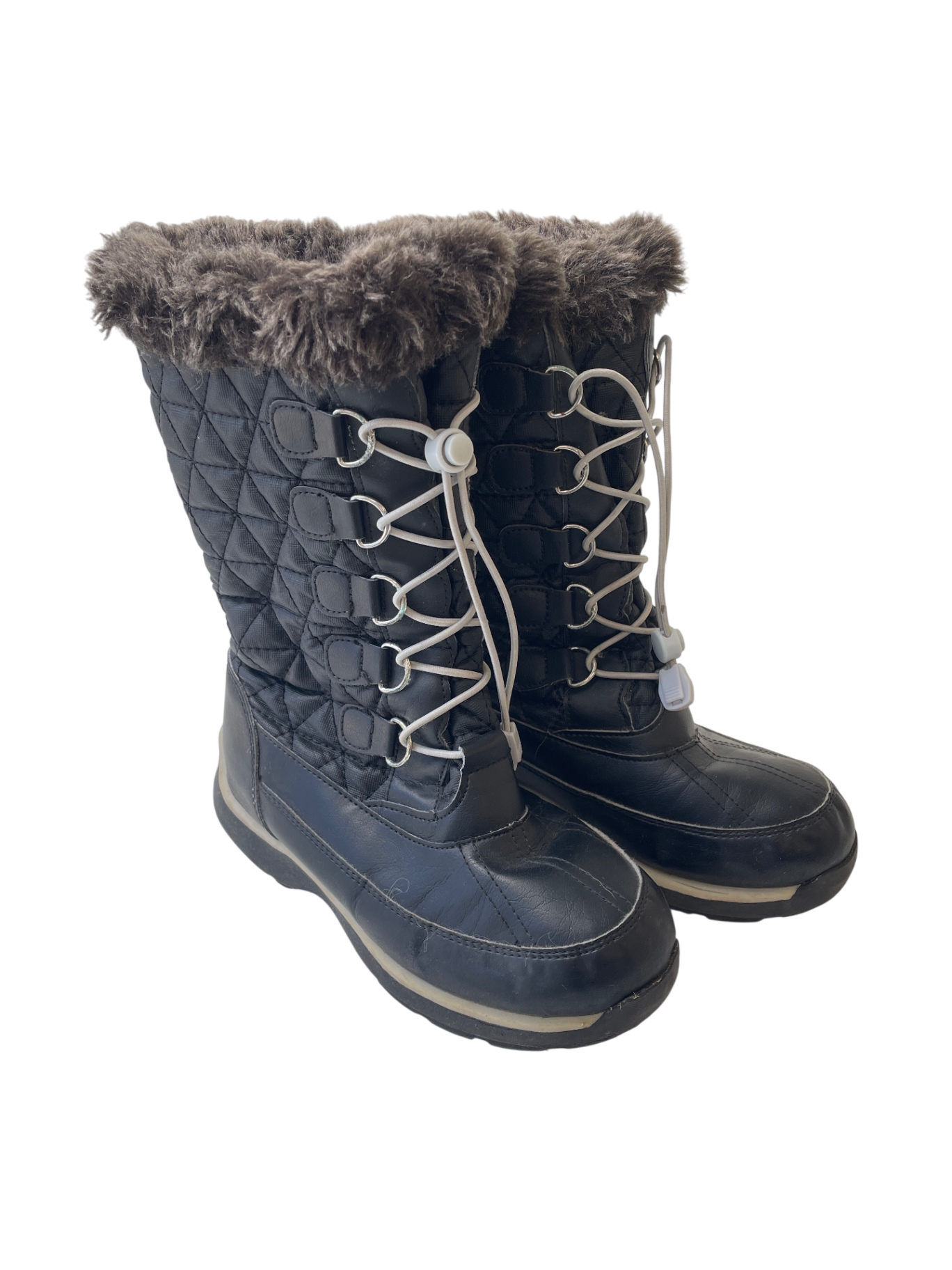 Lands End Boots - Black Quilted Snow Boots | size 2