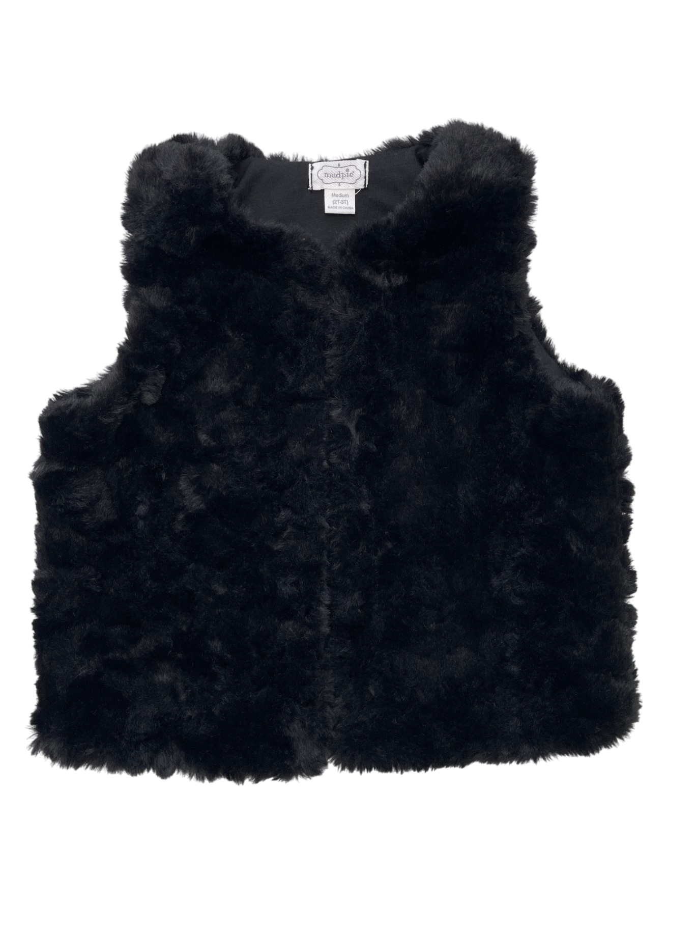 Mudpie Vest - Black Faux Fur | size 2T/3T