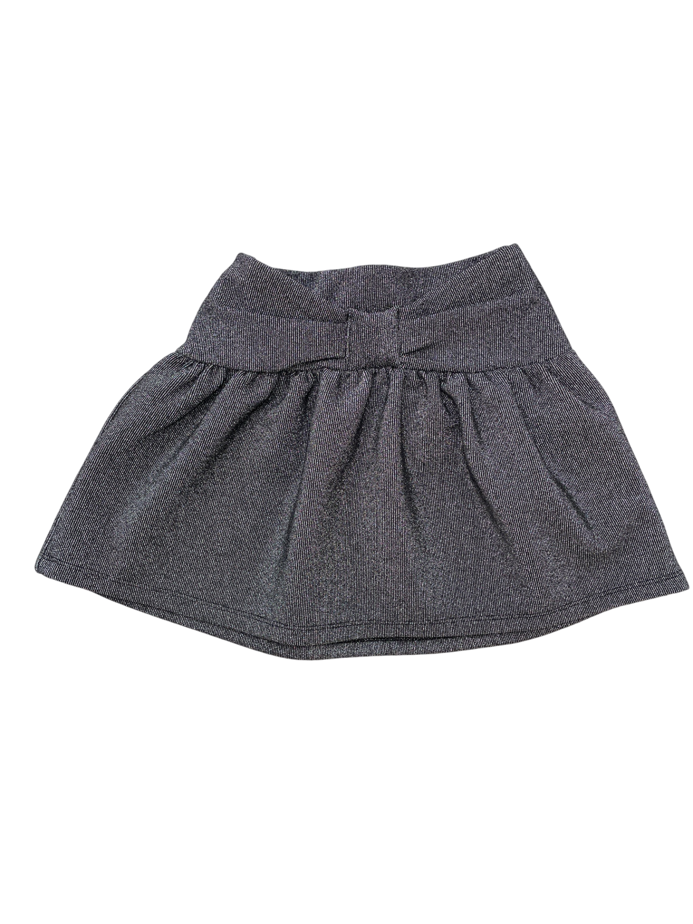 Zara Skirt - Silver Sparkle w/ Bow Waist | size 3T/4T