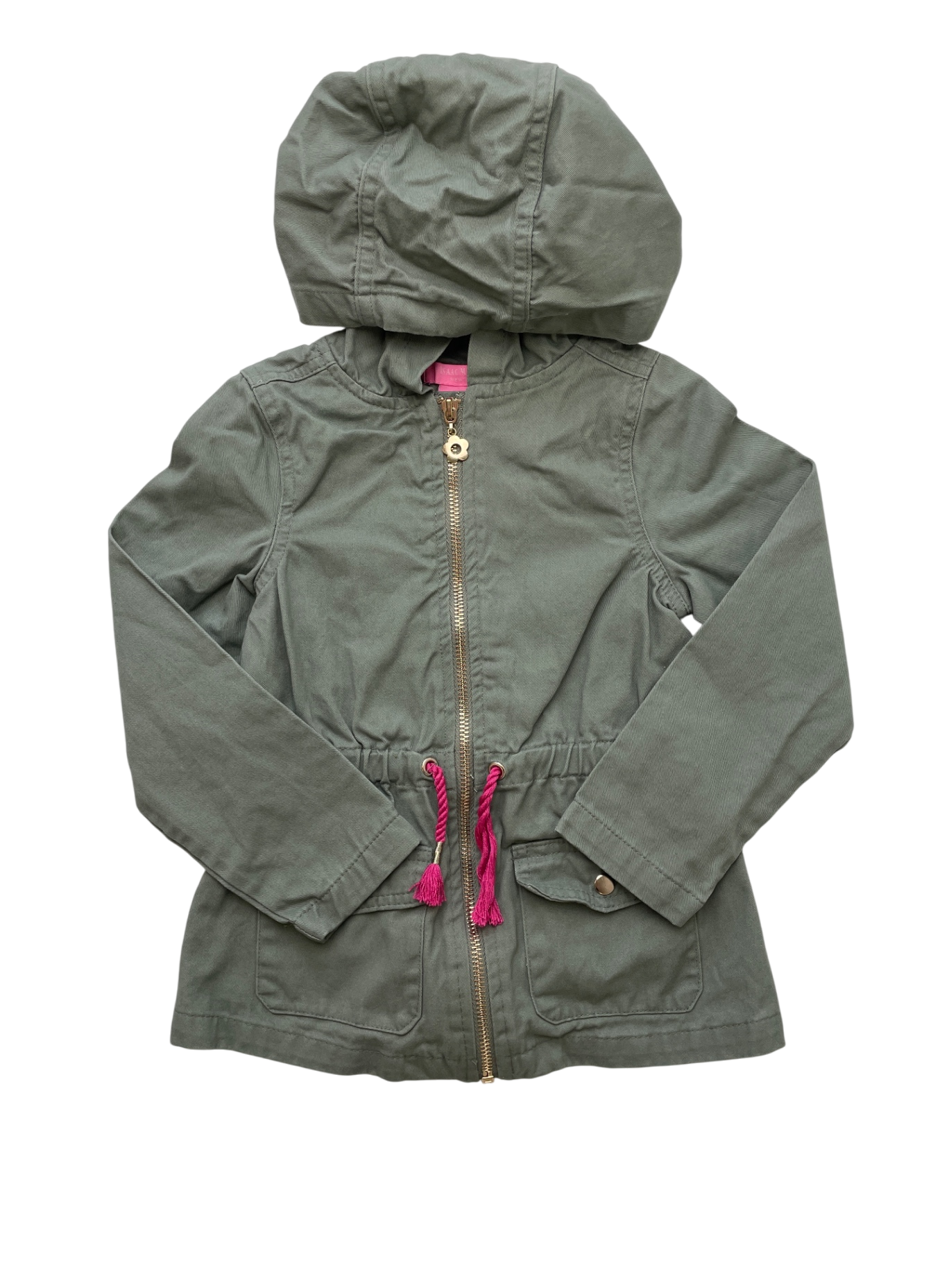 Isaac Mizrahi Jacket - Green Cinched Waist + Hood | size 4T