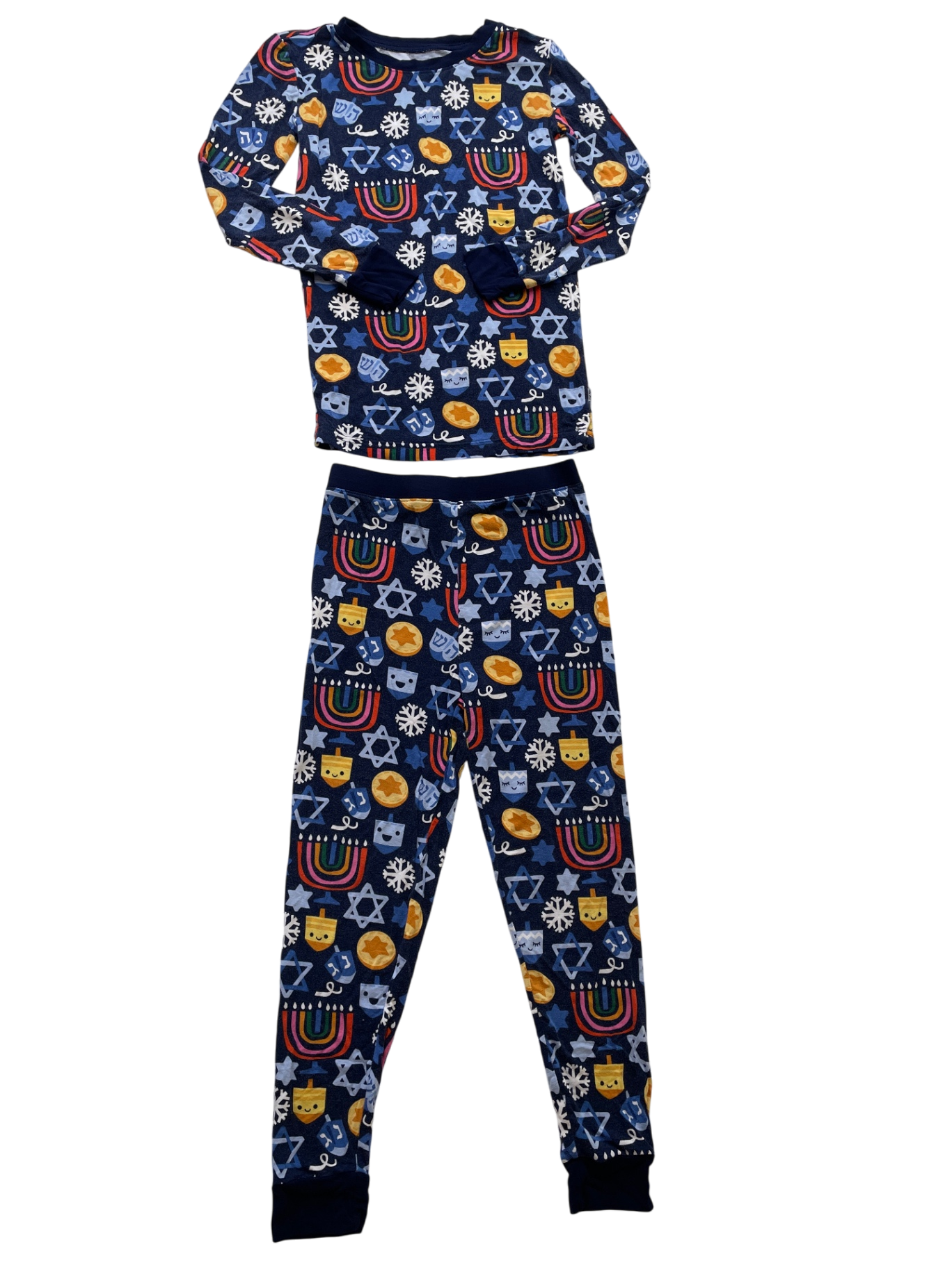 Little Sleepies 2 Piece Ensemble - Blue Hanukkah Pajamas | size 7/8
