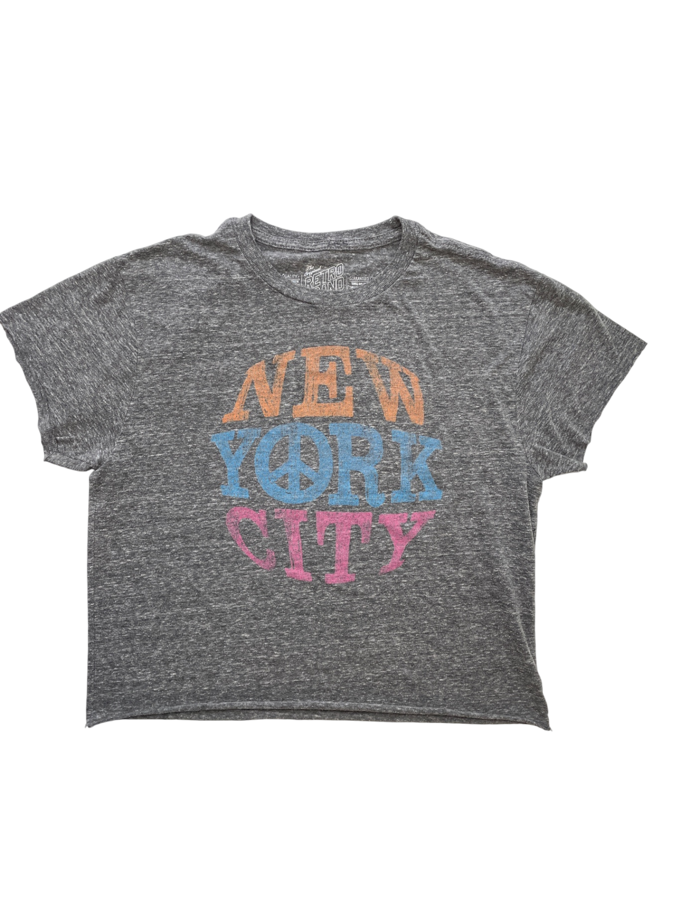 The Original Retro Brand T-Shirt - Gray New York City + Peace Sign | size 11/12