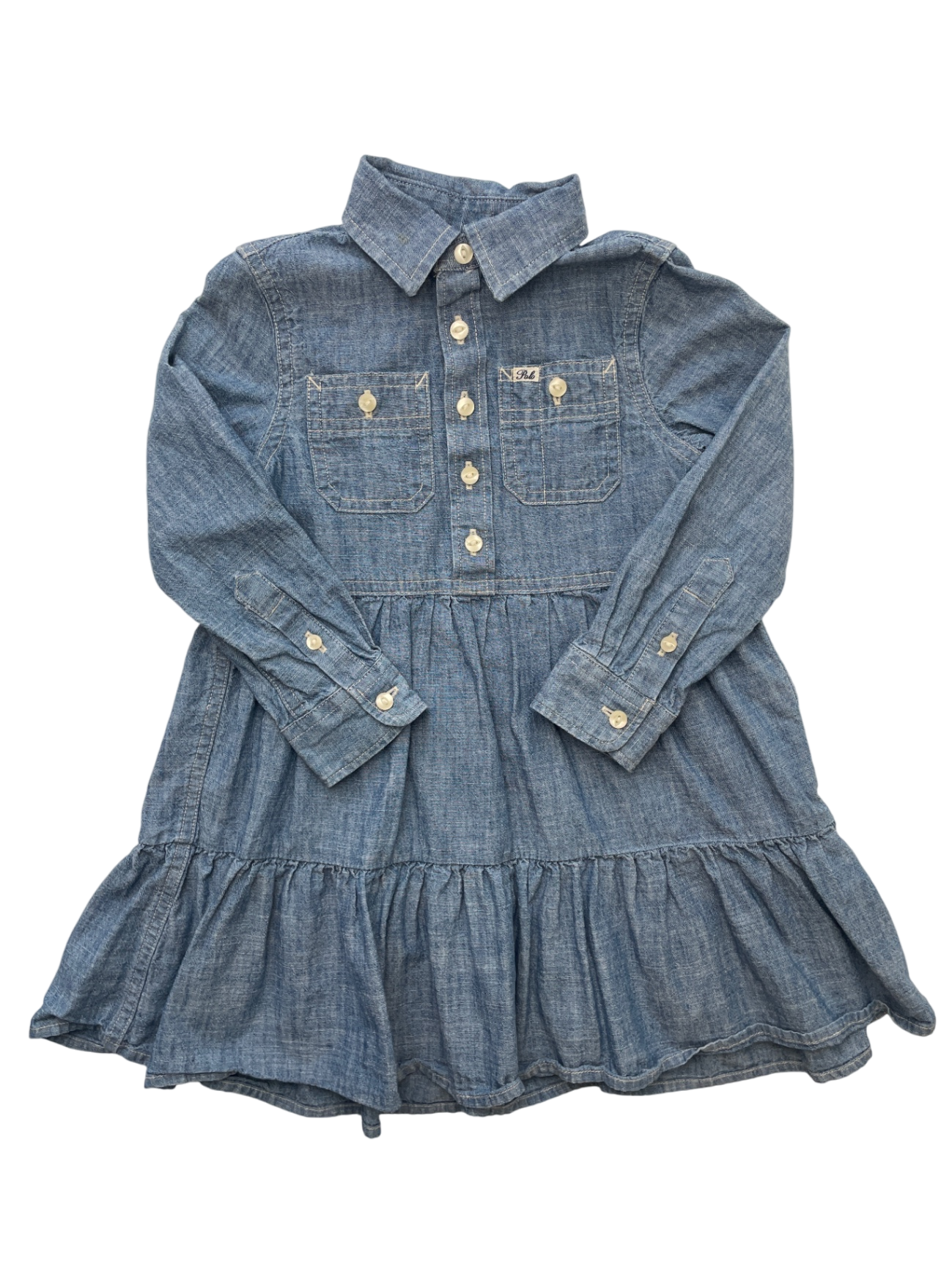 Polo Ralph Lauren Dress - Blue Tiered Chambray | size 3T