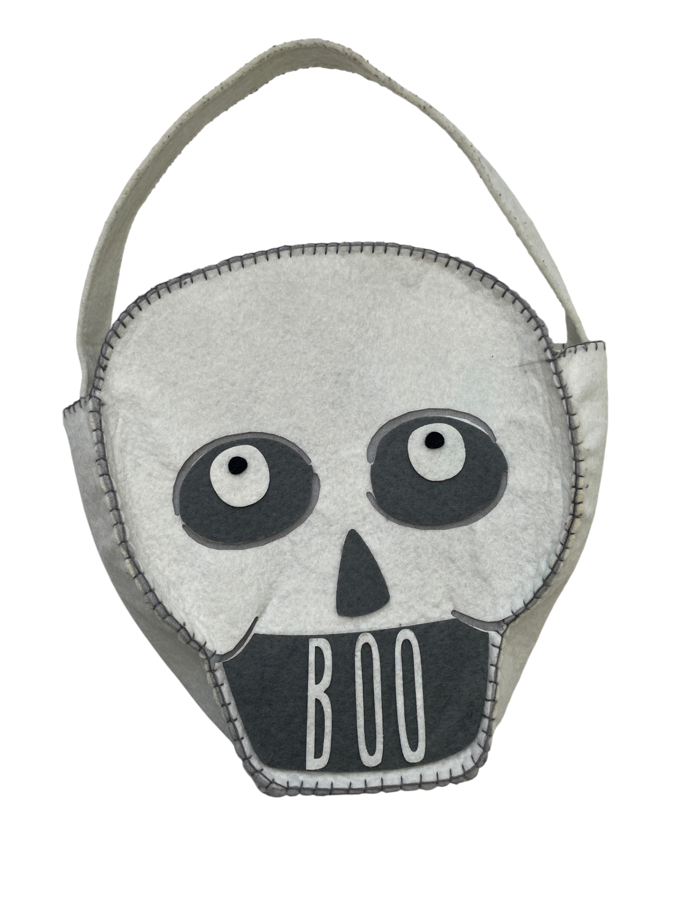 Pottery Barn Kids Bag - White Felt Skeleton Halloween Bag | size