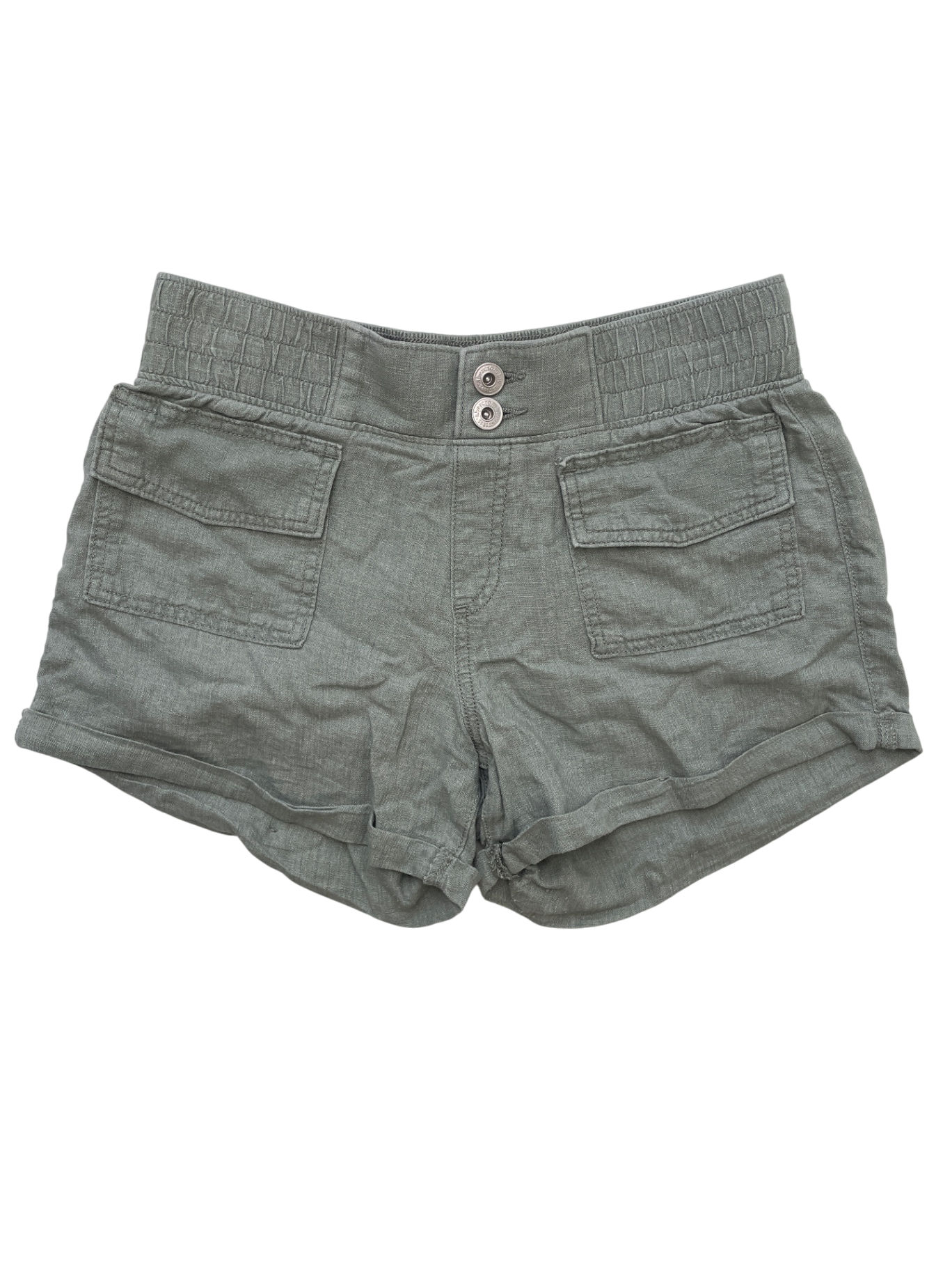 Abercrombie Kids Shorts - Green Linen Cargo | size 15/16