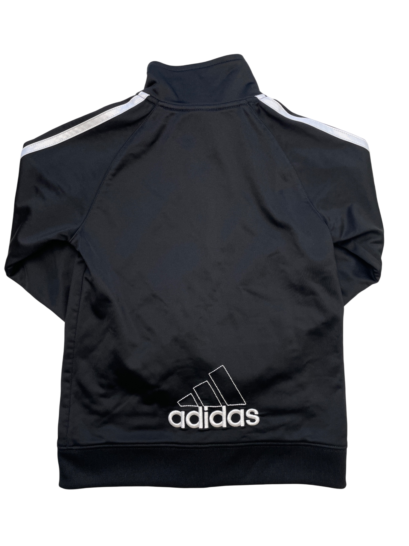 Adidas Sweatshirt - Black Full Zip Arm Stripes | size 6