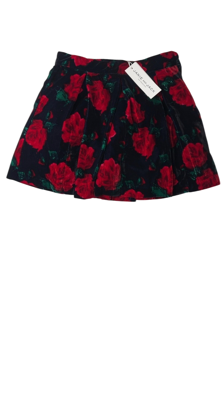 Janie and Jack Skirt - Black Velvet Skirt | size 7