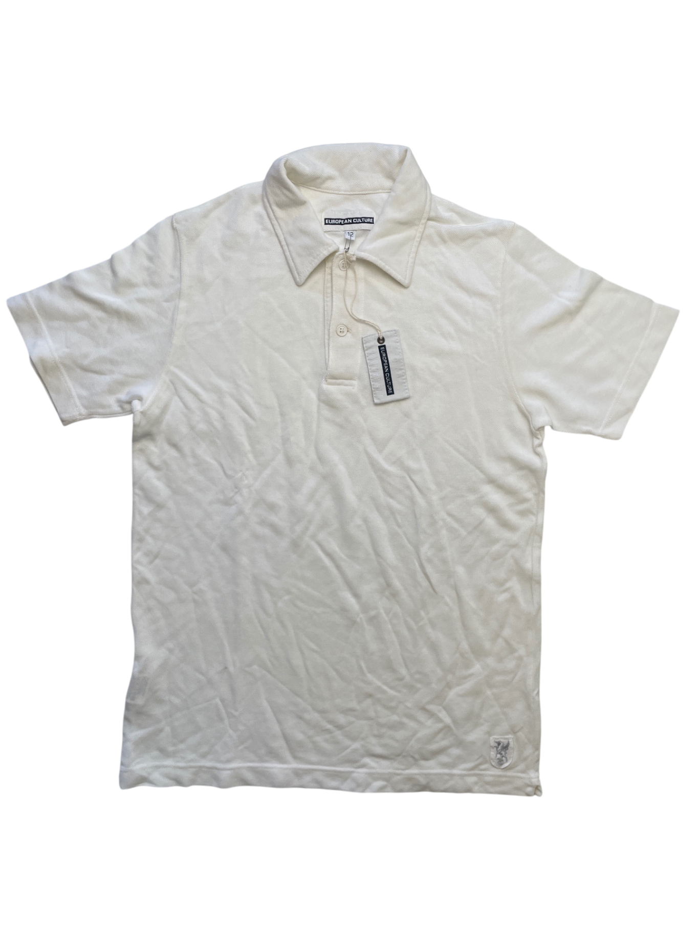 European Culture Shirt - White Polo Made in Italy | size 12