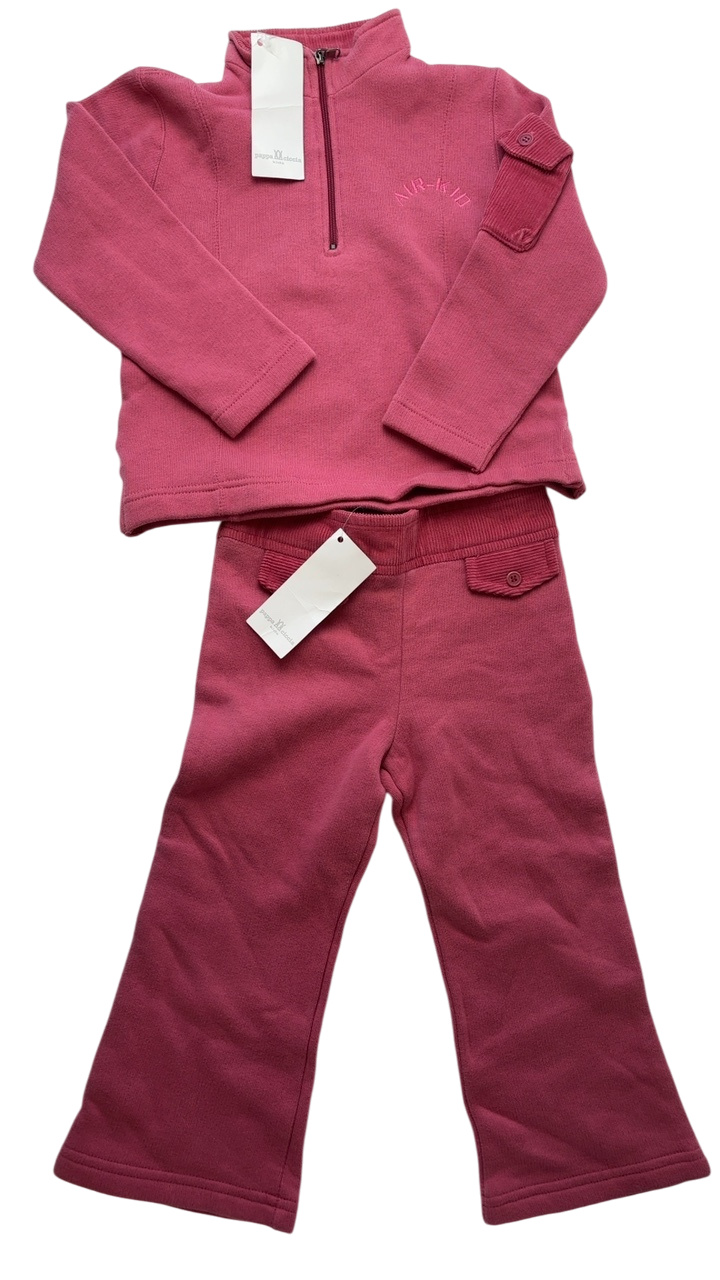 Pappa Ciccia 2 Piece Ensemble - Pink 100% Cotton | size 3T