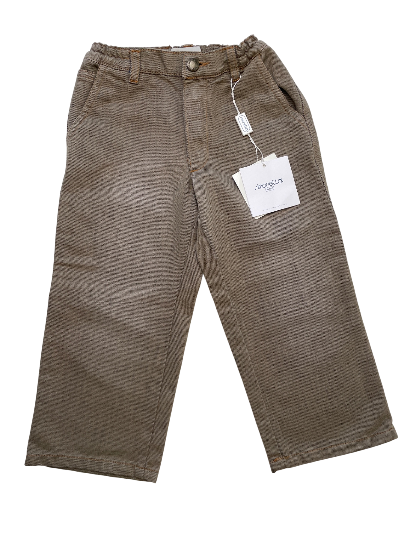 Simonetta Jeans - Brown Cargo Denim Made in Italy | size 3T