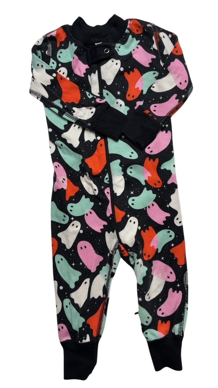 Hanna Andersson Halloween Clothing - Blue Peanuts Snoopy Zip Up Pajamas | size 12 - 18 Months
