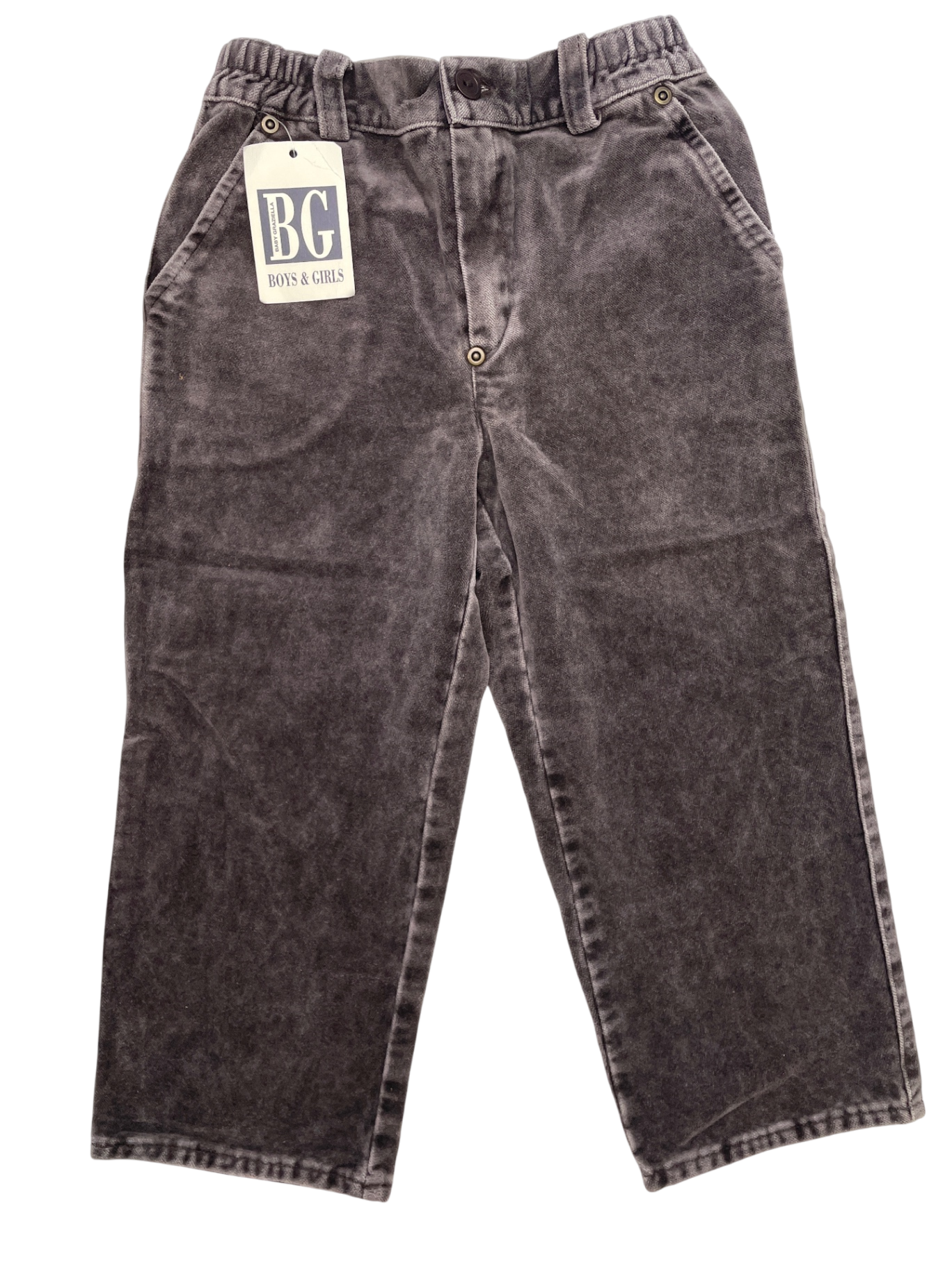 Baby Graziella Pants - Brown Velvet 100% Cotton Made in Italy | size 2T