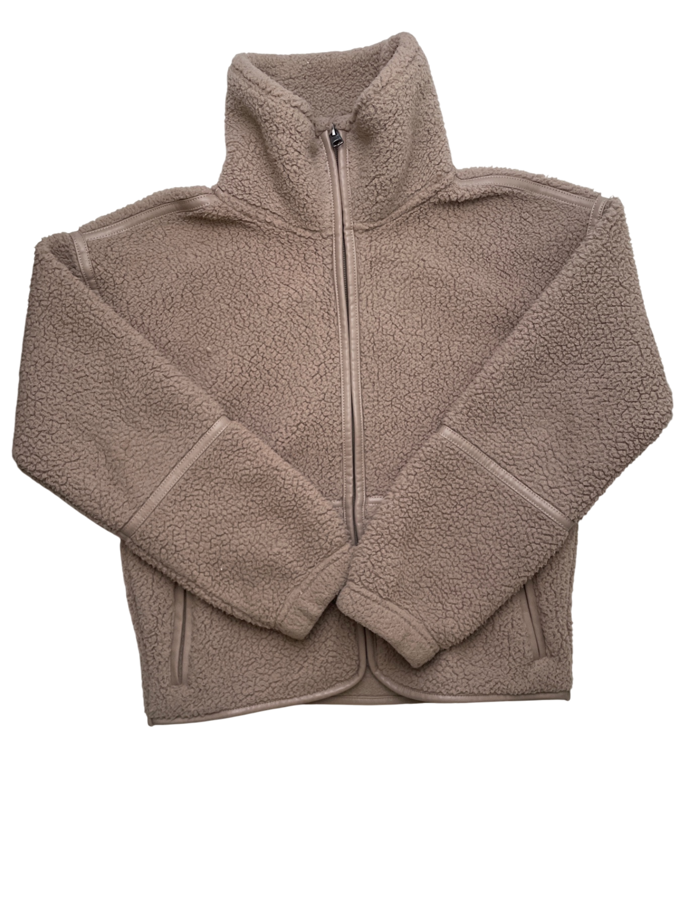 Abercrombie Kids Jacket - Brown Sherpa Leather Trim | size 9/10