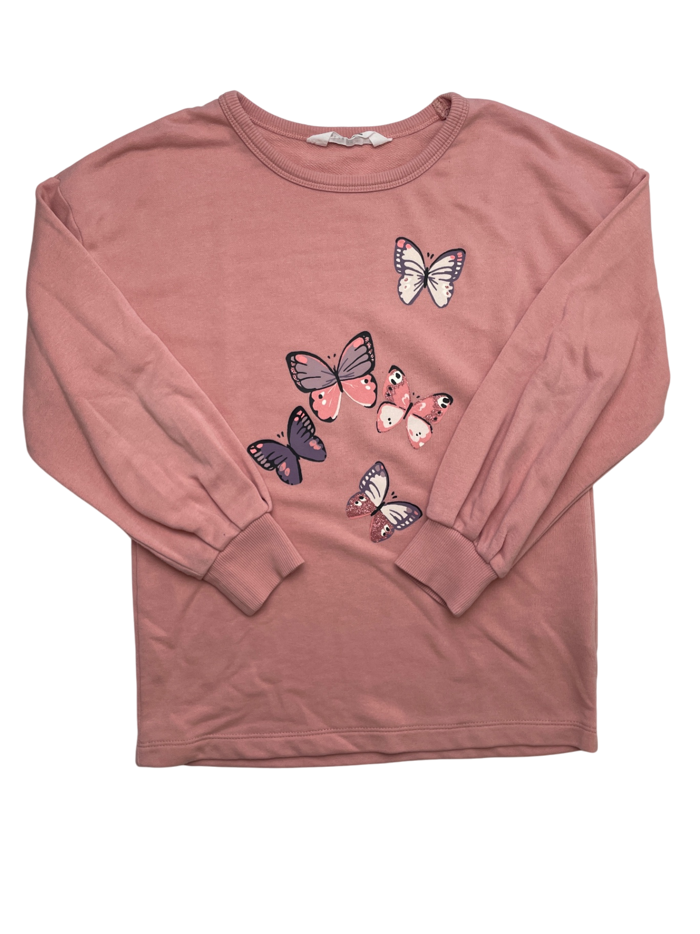 H&M Sweatshirt - Glitter Butterflies | size