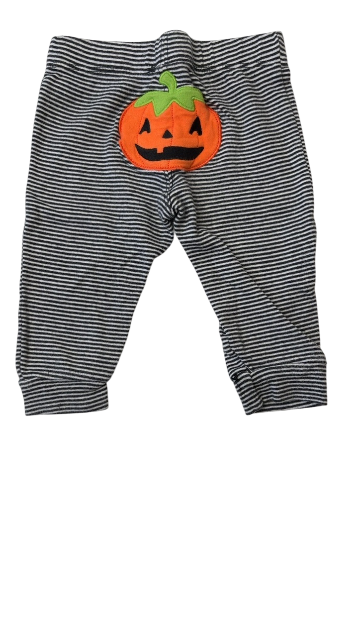 Carter's Halloween Clothing - White Long Sleeve Onesie + Striped Leggings My First Halloween | size 6 Months