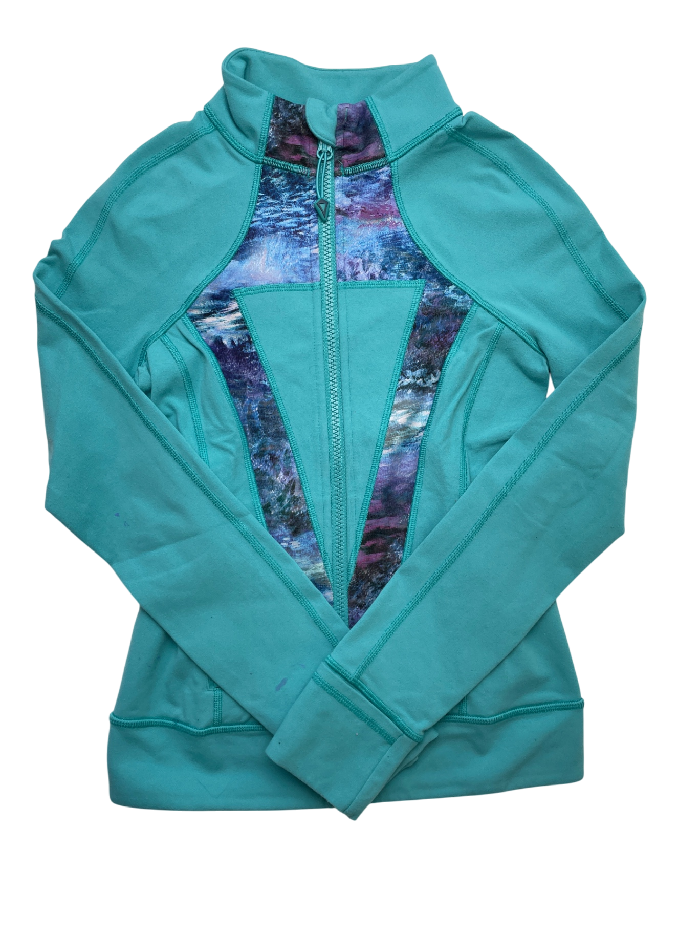 Ivivva Sweatshirt - Blue Graphic Logo Full Zip | size 10